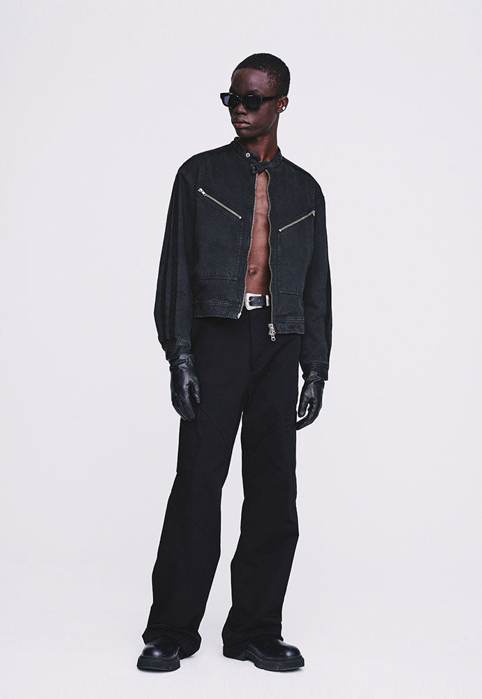 Tonywack - Garment-Dyeing Hard Twist Cotton Café Racer Jacket (Faded Black) product image 5 | TRAB K-Fashion Australia