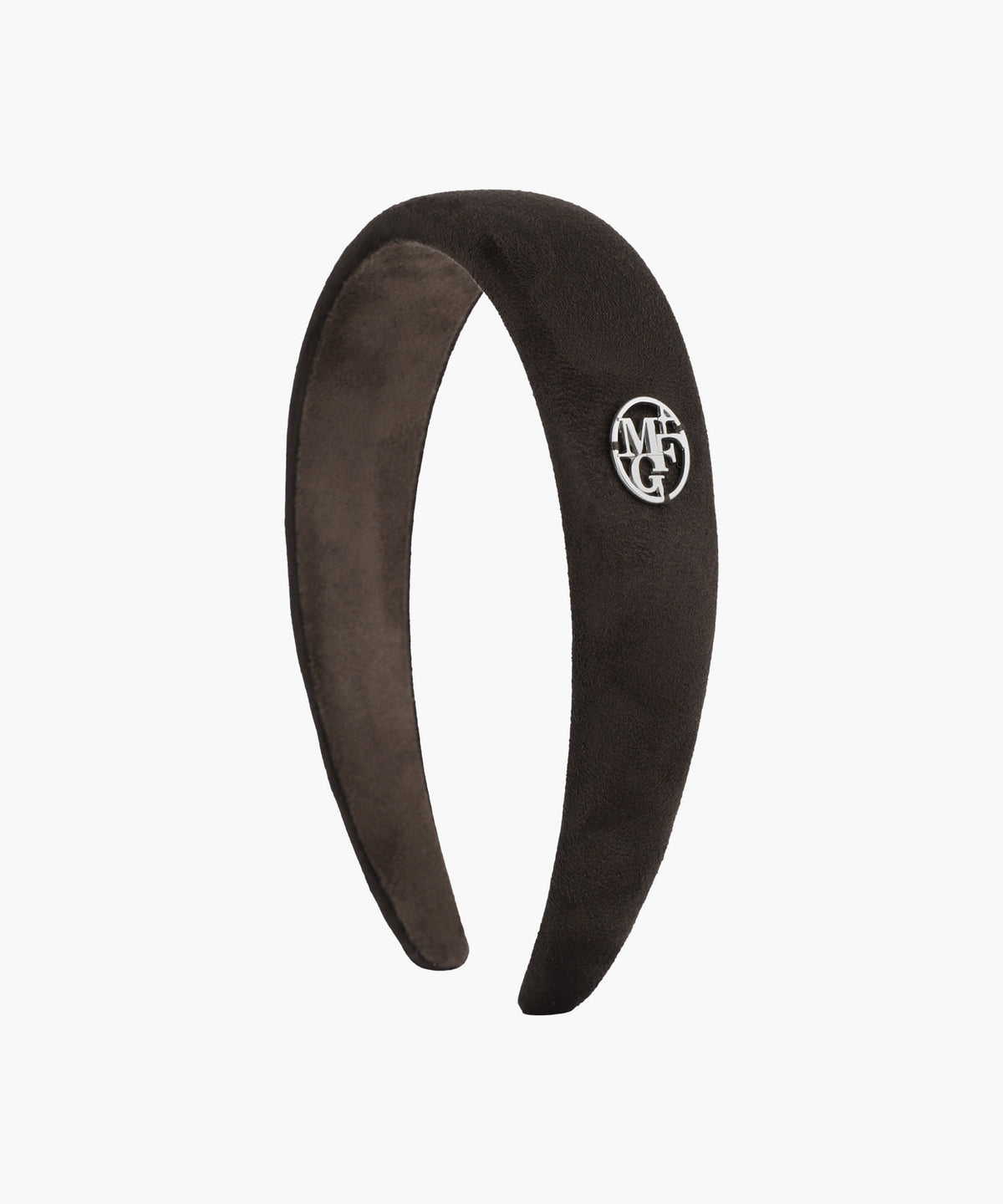Marithe & Francois Girbaud - Circle Logo Suede Hairband (Brown) product image 1 | TRAB K-Fashion Australia