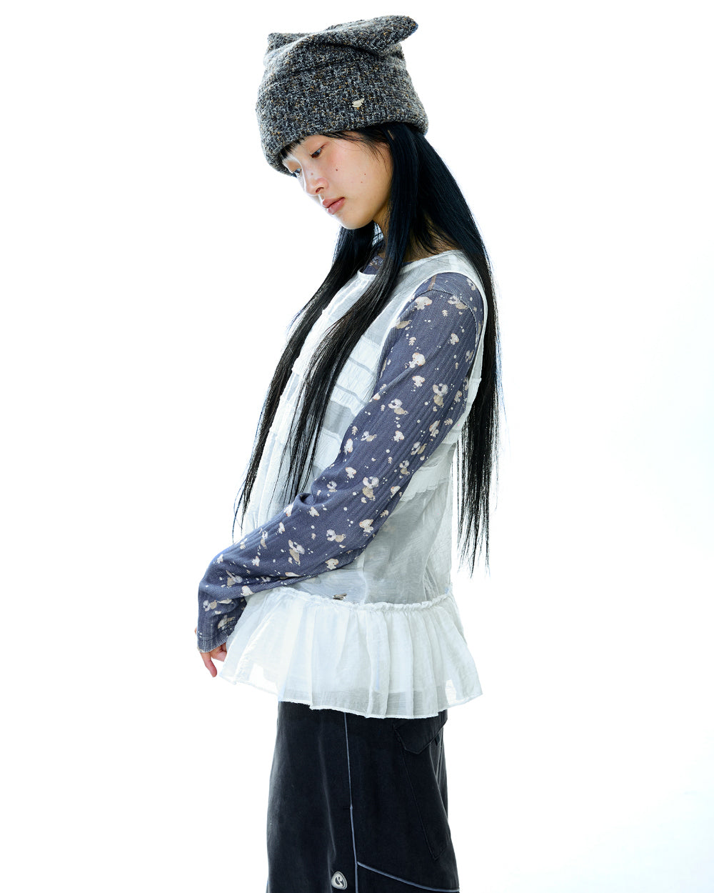 Coyseio - Sheer Layered Sleeveless (White) product image 9 | TRAB K-Fashion Australia