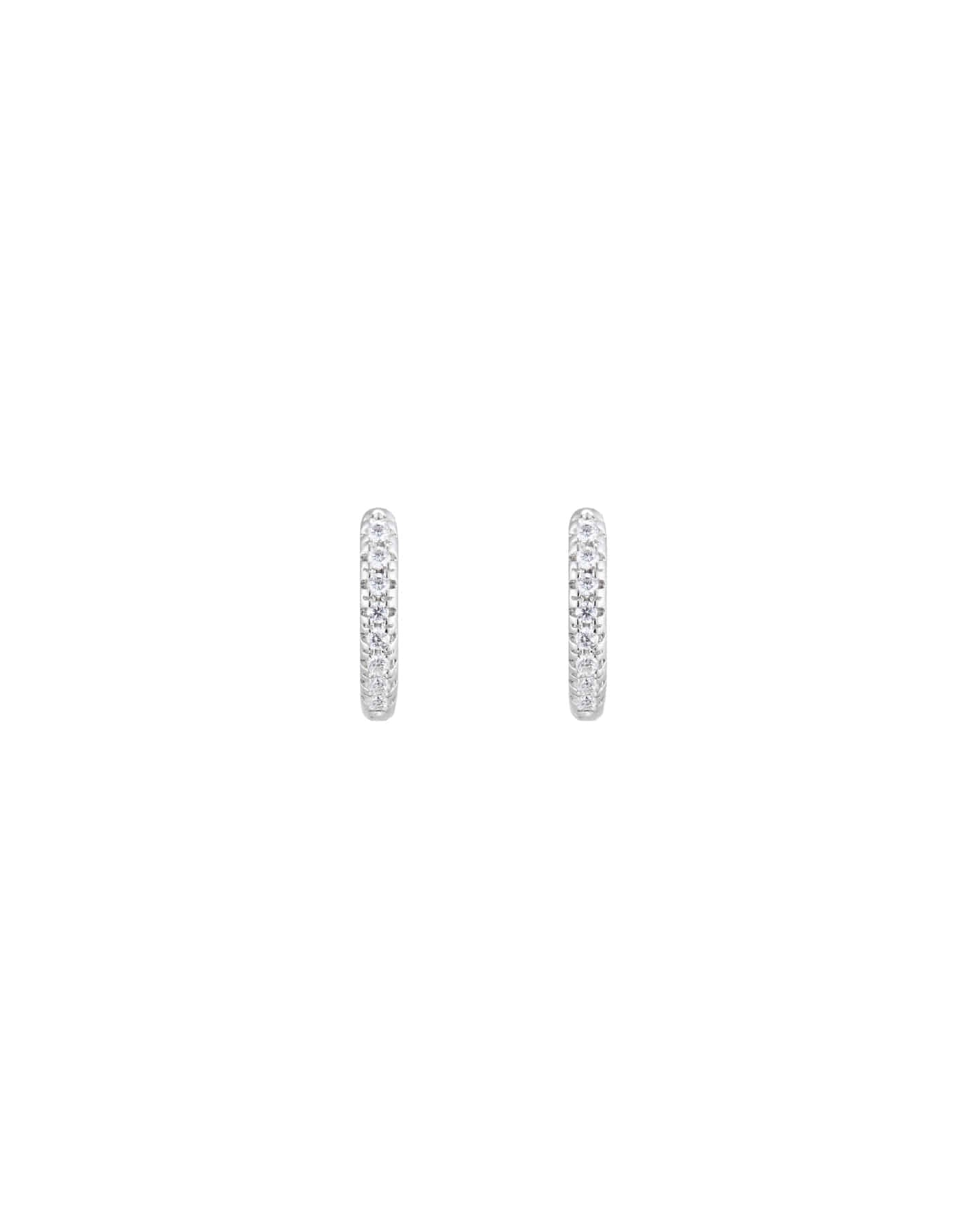 Numbering - Basic Pave Hoop Earrings #3122 product image 6 | TRAB K-Fashion Australia