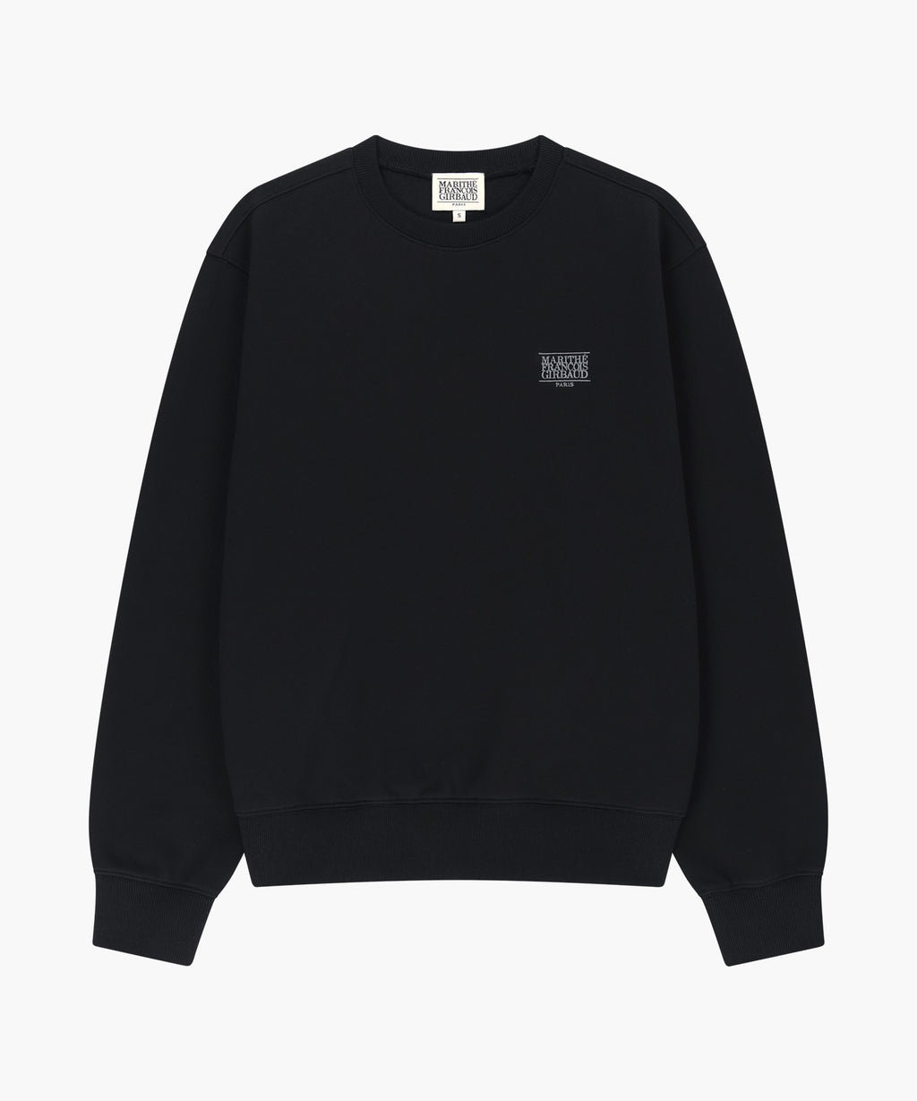 Marithe & Francois Girbaud - Small Classic Logo Oversized Sweatshirt (brushed) (Black) product image 5 | TRAB K-Fashion Australia