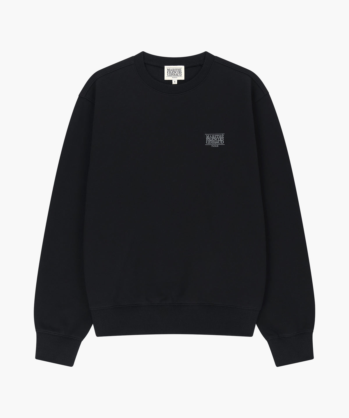 Marithe & Francois Girbaud - Small Classic Logo Oversized Sweatshirt (brushed) (Black) product image 5 | TRAB K-Fashion Australia
