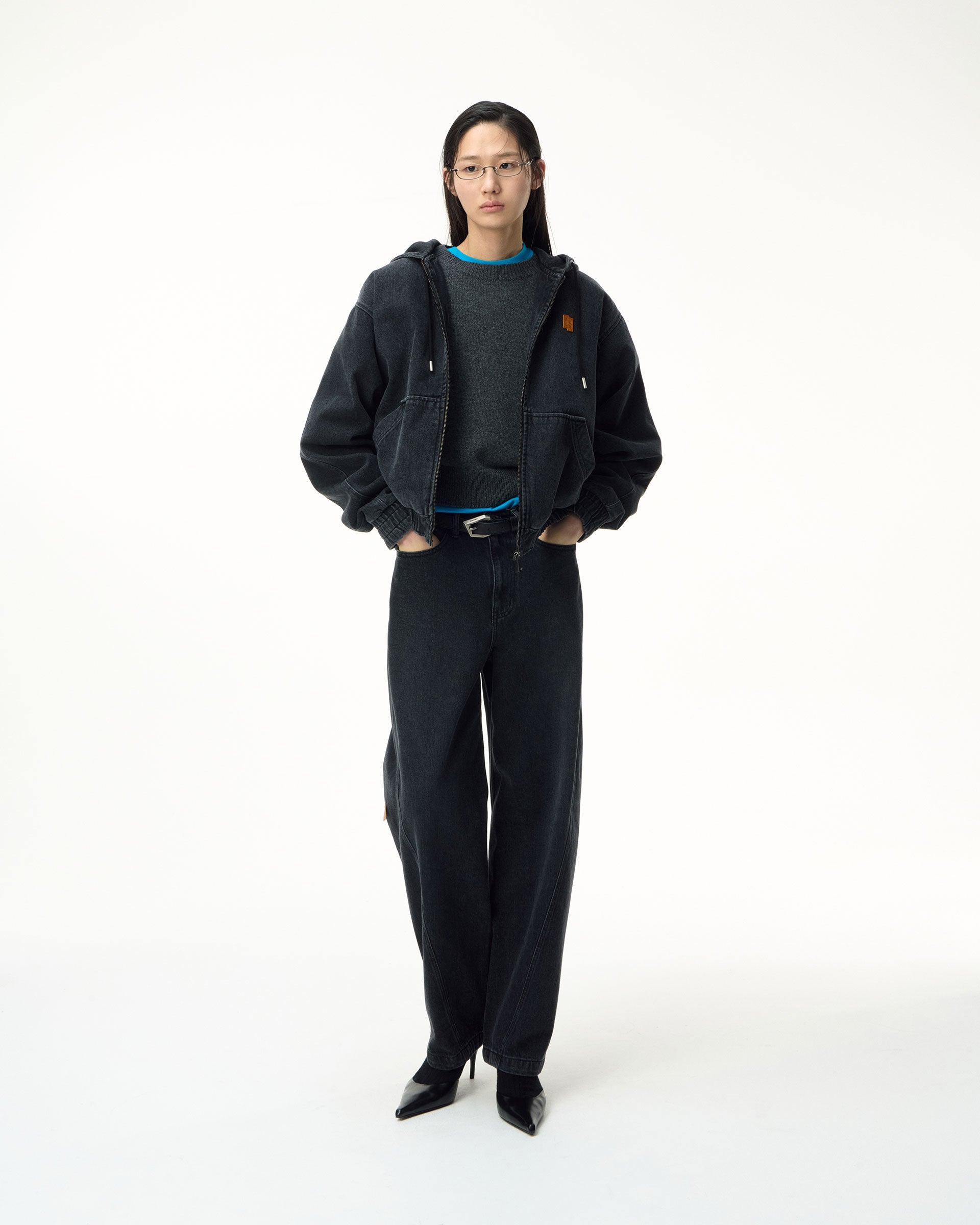 Ader Error - Sig; SV Tag jeans 04 (Noir) product image 1 | TRAB K-Fashion Australia