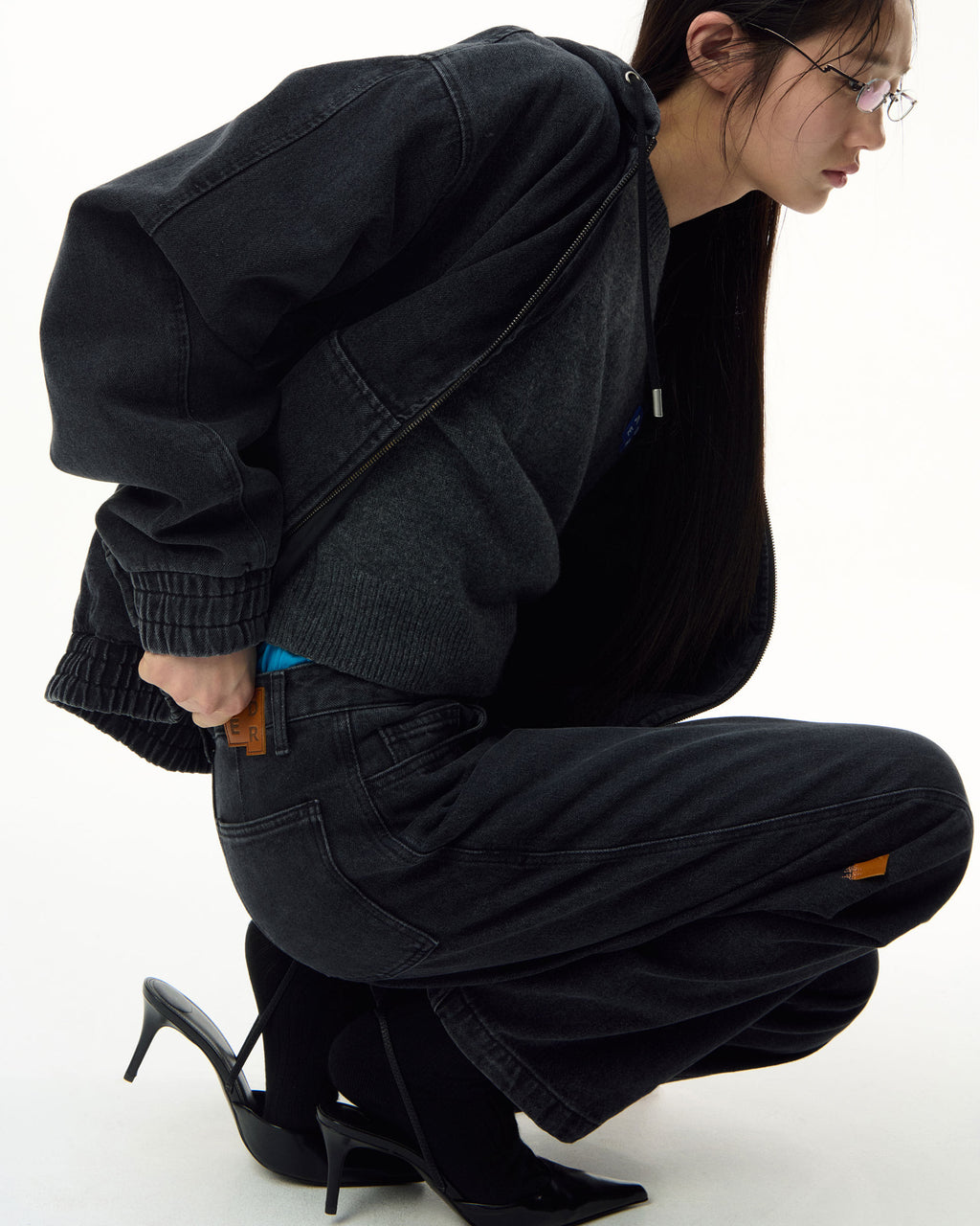 Ader Error - Sig; SV Tag jeans 04 (Noir) product image 4 | TRAB K-Fashion Australia