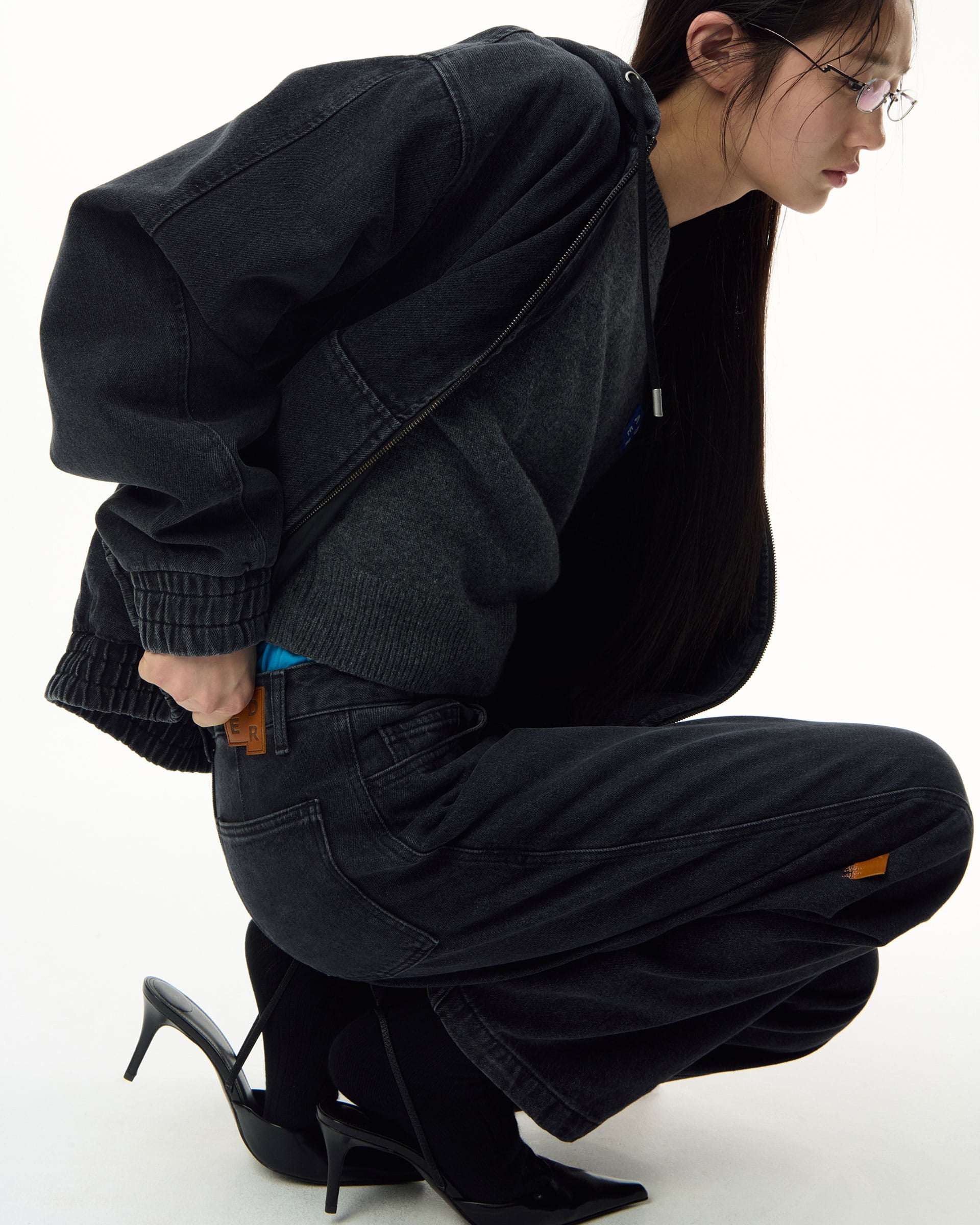 Ader Error - Sig; SV Tag jeans 04 (Noir) product image 4 | TRAB K-Fashion Australia