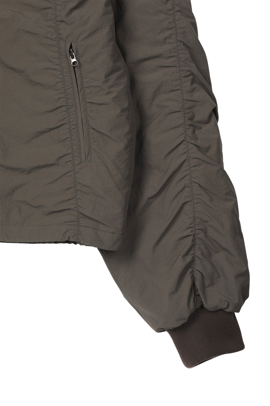 Deinet - Parka Ring Hooded Cropped Jumper (Khaki) product image 13 | TRAB K-Fashion Australia