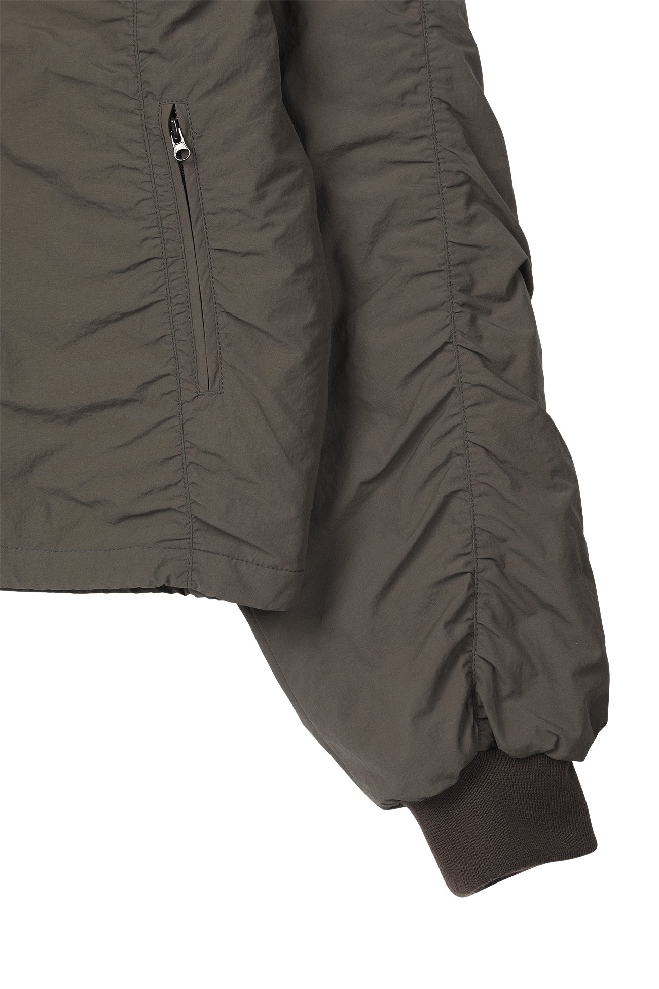 Deinet - Parka Ring Hooded Cropped Jumper (Khaki) product image 13 | TRAB K-Fashion Australia