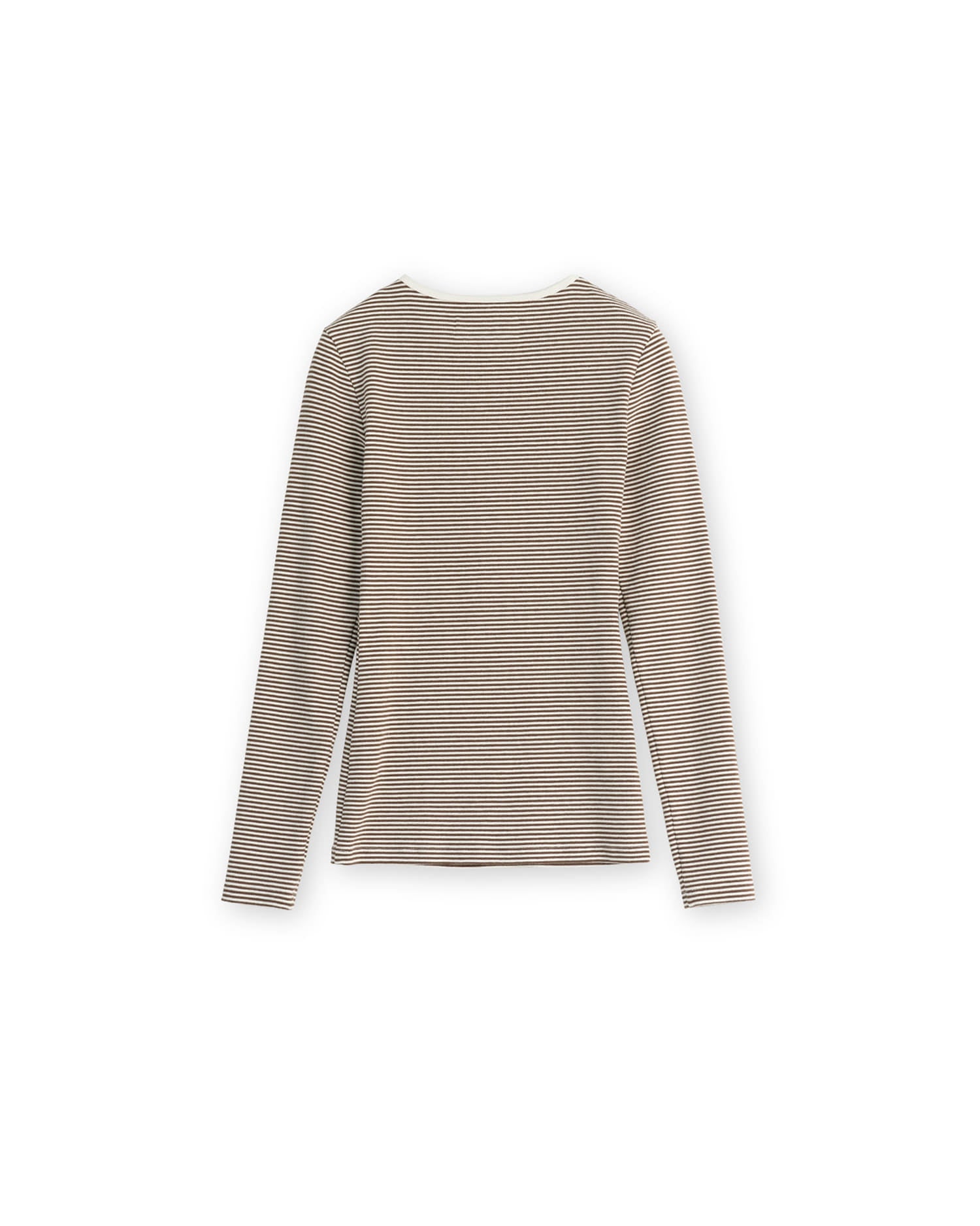 Brownyard - Henley Neck Long Sleeve (Brown Stripe) product image 5 | TRAB K-Fashion Australia