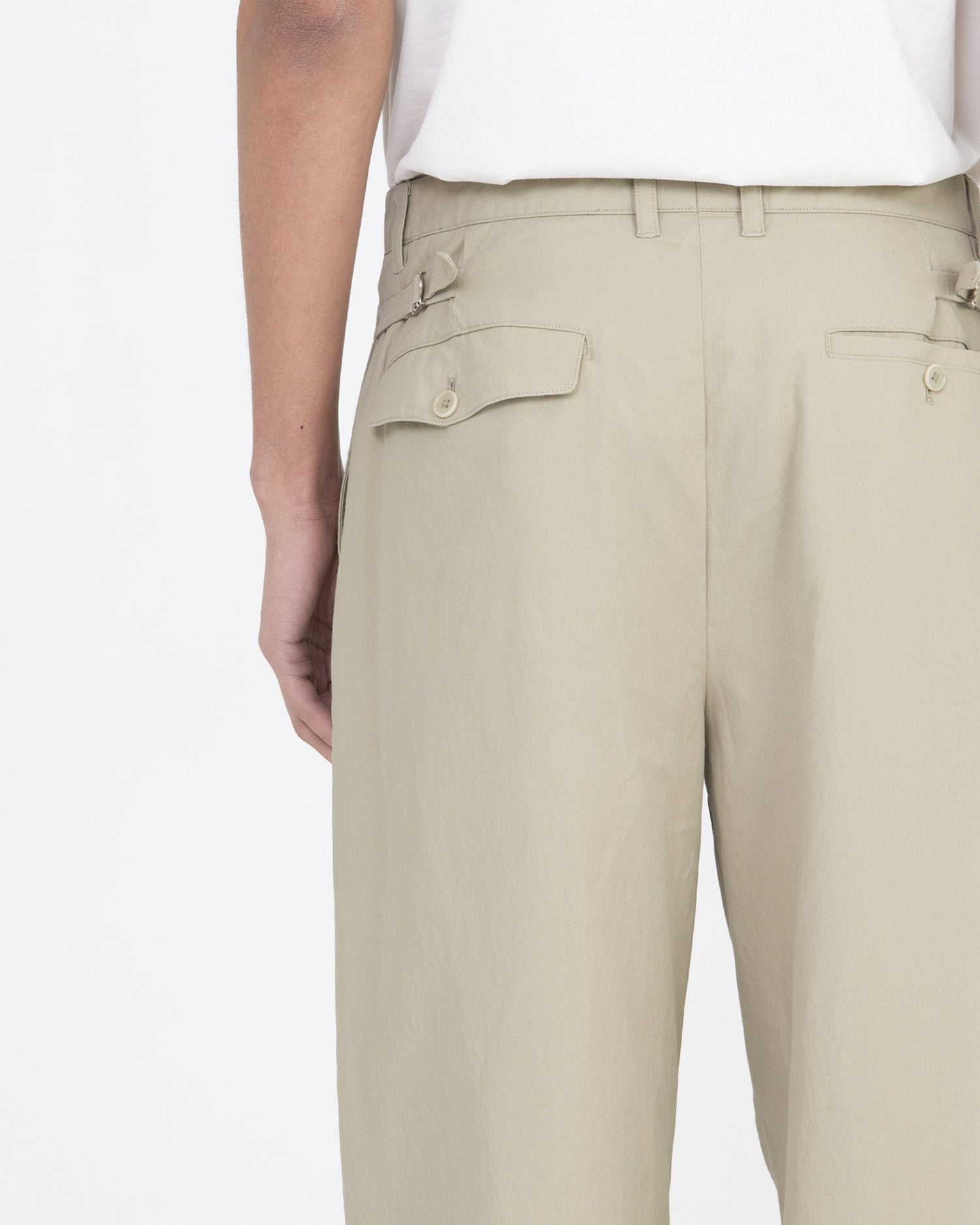 Brownyard - Loose Tapered Cotton Pants (Stone) product image 3 | TRAB K-Fashion Australia
