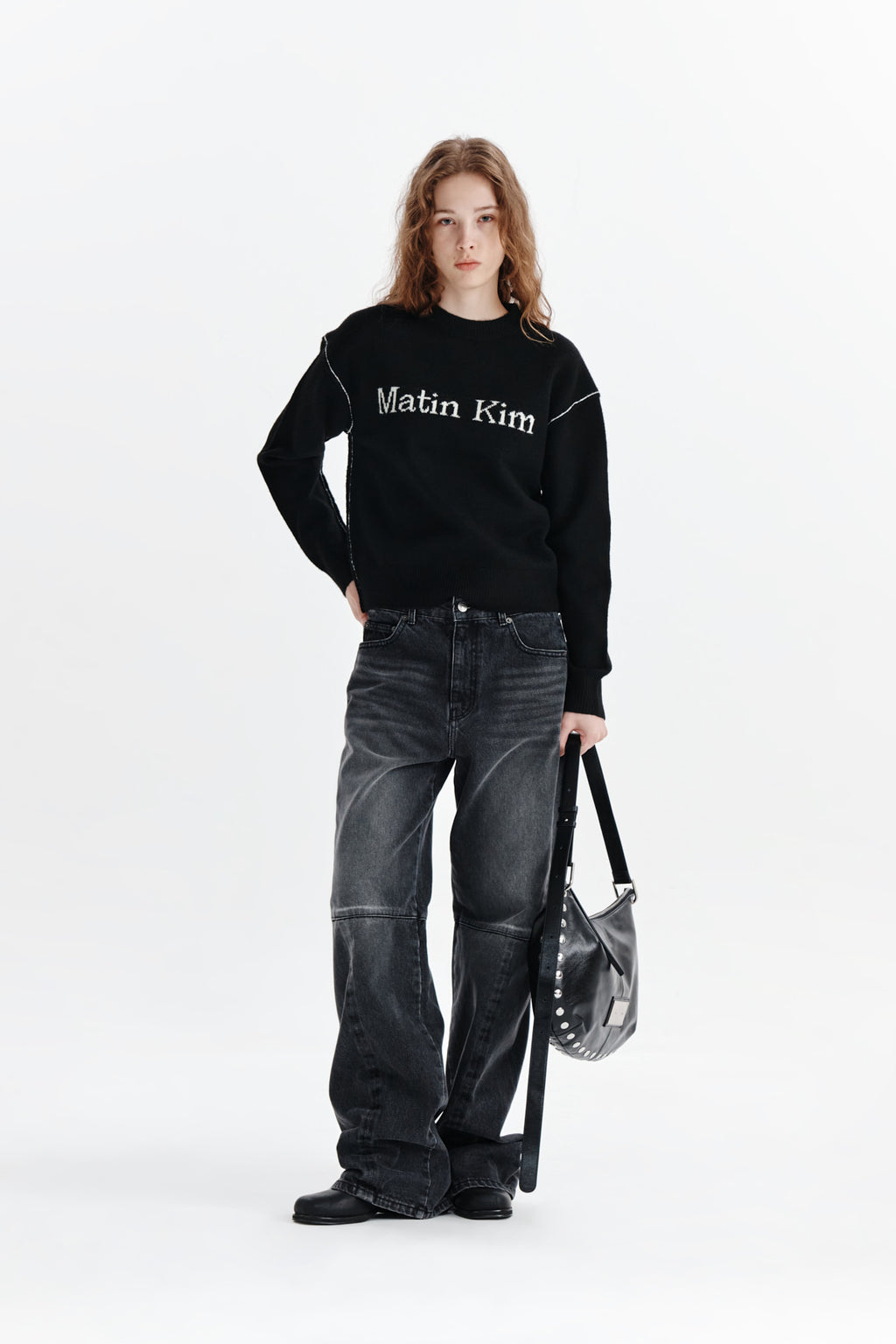 Matin Kim - Side Washed Denim Pants (Black) product image 9 | TRAB K-Fashion Australia