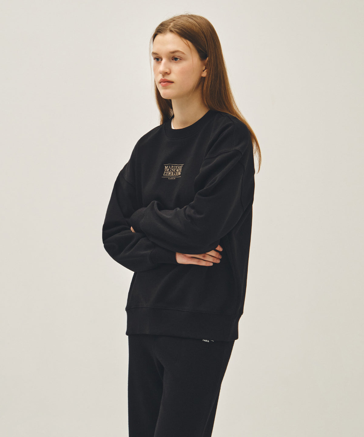 Marithe & Francois Girbaud - Drawing Classic Logo Sweatshirt (Black) product image 2 | TRAB K-Fashion Australia