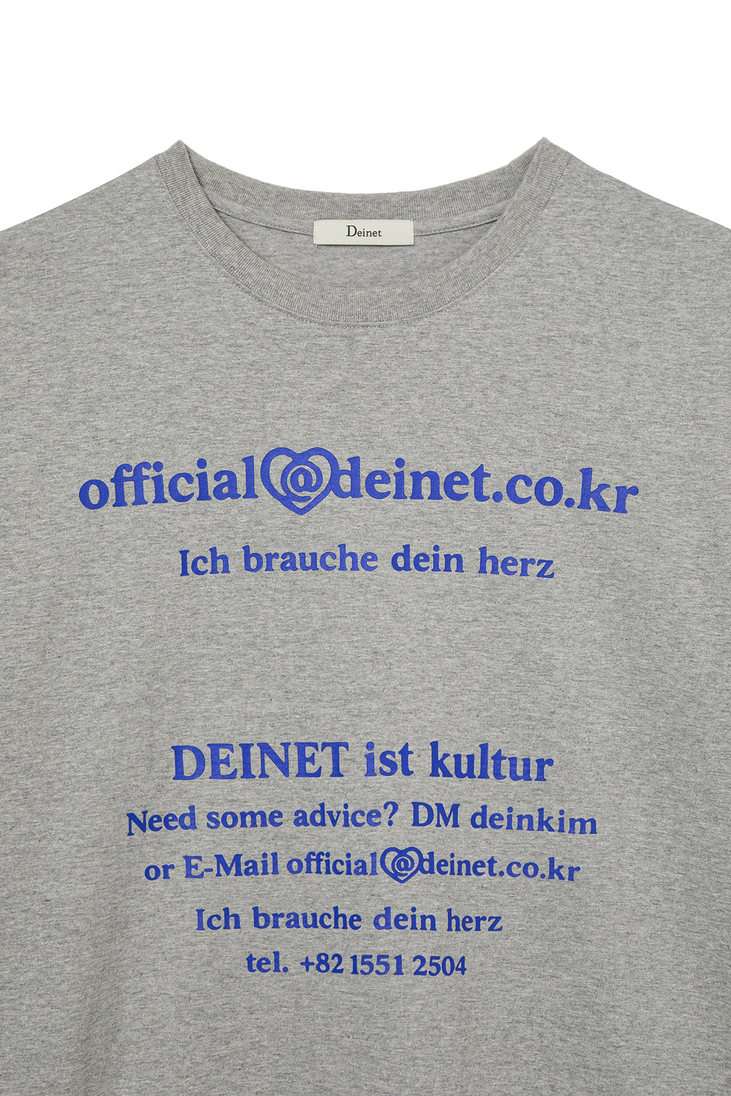 Deinet - Lettering Graphic Oversized T-Shirt (Melange Grey) product image 12 | TRAB K-Fashion Australia