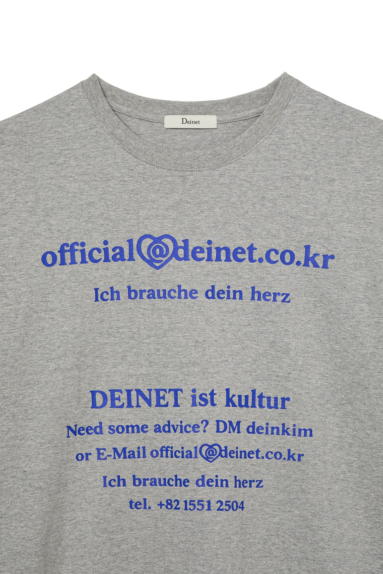 Deinet - Lettering Graphic Oversized T-Shirt (Melange Grey) product image 12 | TRAB K-Fashion Australia