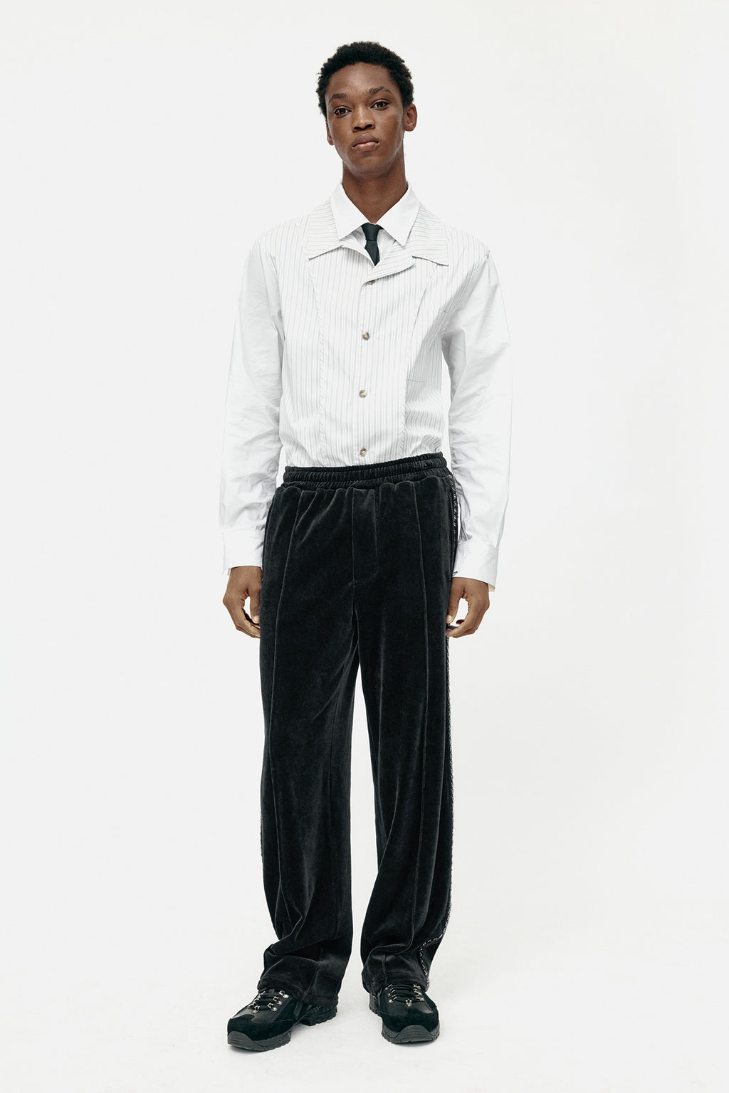 Andersson Bell - Unisex Velvet Track Pants (Black) product image 3 | TRAB K-Fashion Australia