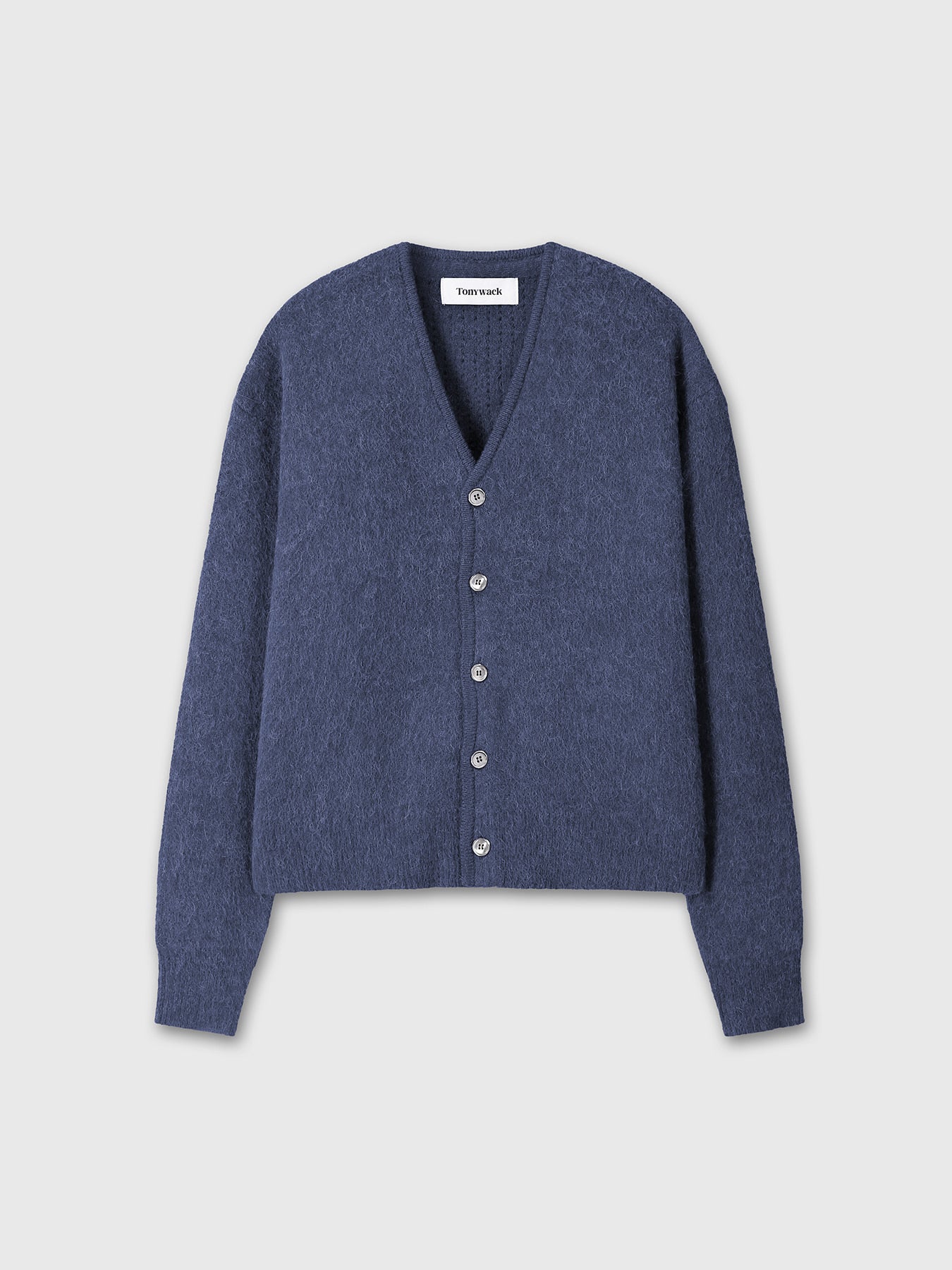 Tonywack - Brushed Alpaca-Blend Cardigan (Purple Blue) product image 8 | TRAB K-Fashion Australia