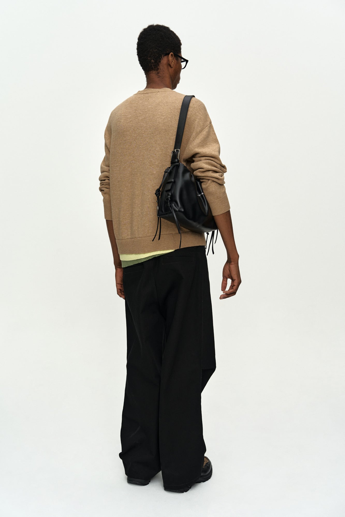 Andersson Bell - Double Waistband Wide-Leg Trousers (Black) product image 10 | TRAB K-Fashion Australia