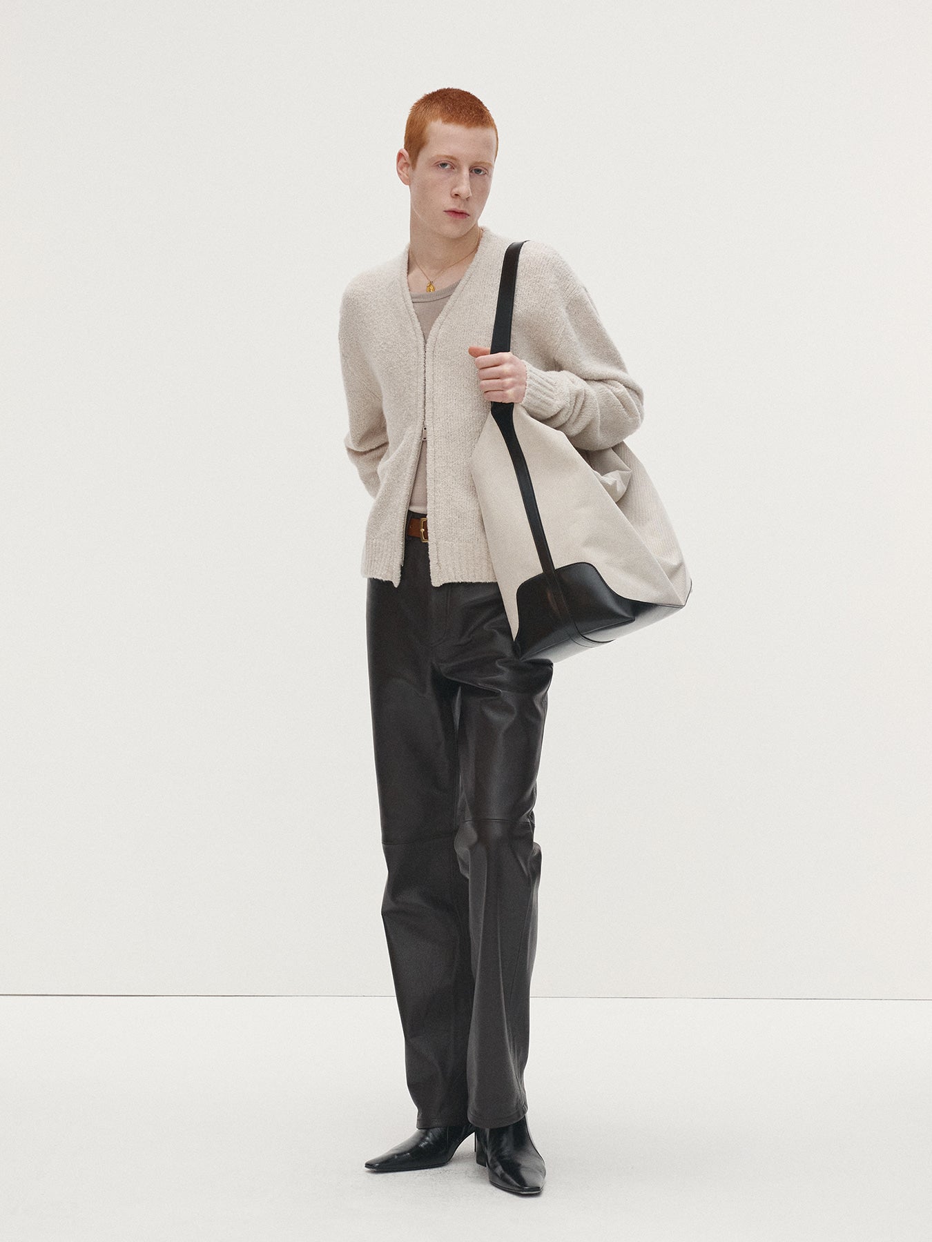 Tonywack - Baby Alpaca Brushed Zip Cardigan (Ecru) product image 1 | TRAB K-Fashion Australia