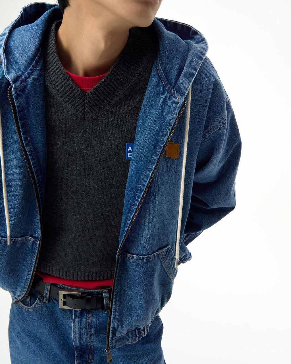 Ader Error - Sig; SV Tag hooded work jacket 01 (Blue) product image 4 | TRAB K-Fashion Australia