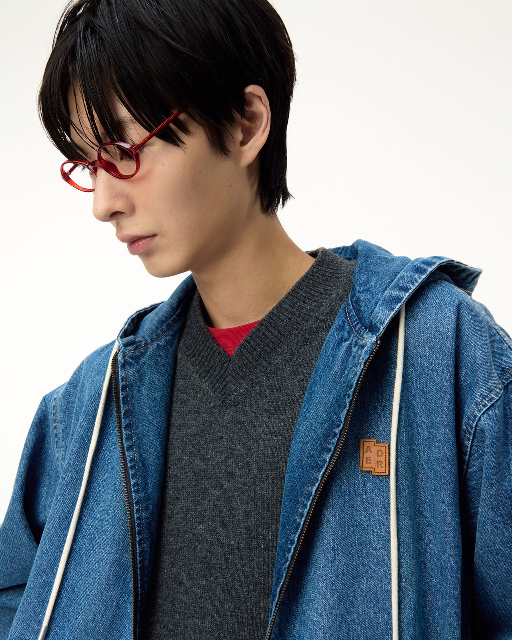 Ader Error - Sig; SV Tag hooded work jacket 01 (Blue) product image 6 | TRAB K-Fashion Australia