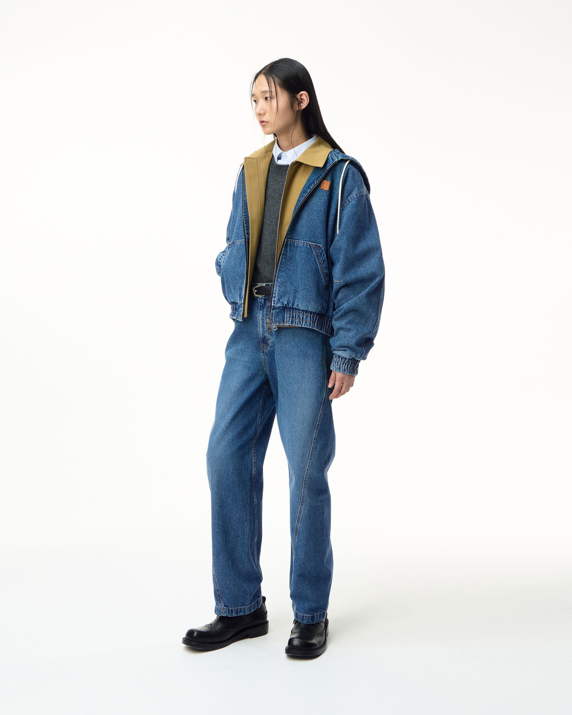 Ader Error - Sig; SV Tag hooded work jacket 01 (Blue) product image 1 | TRAB K-Fashion Australia