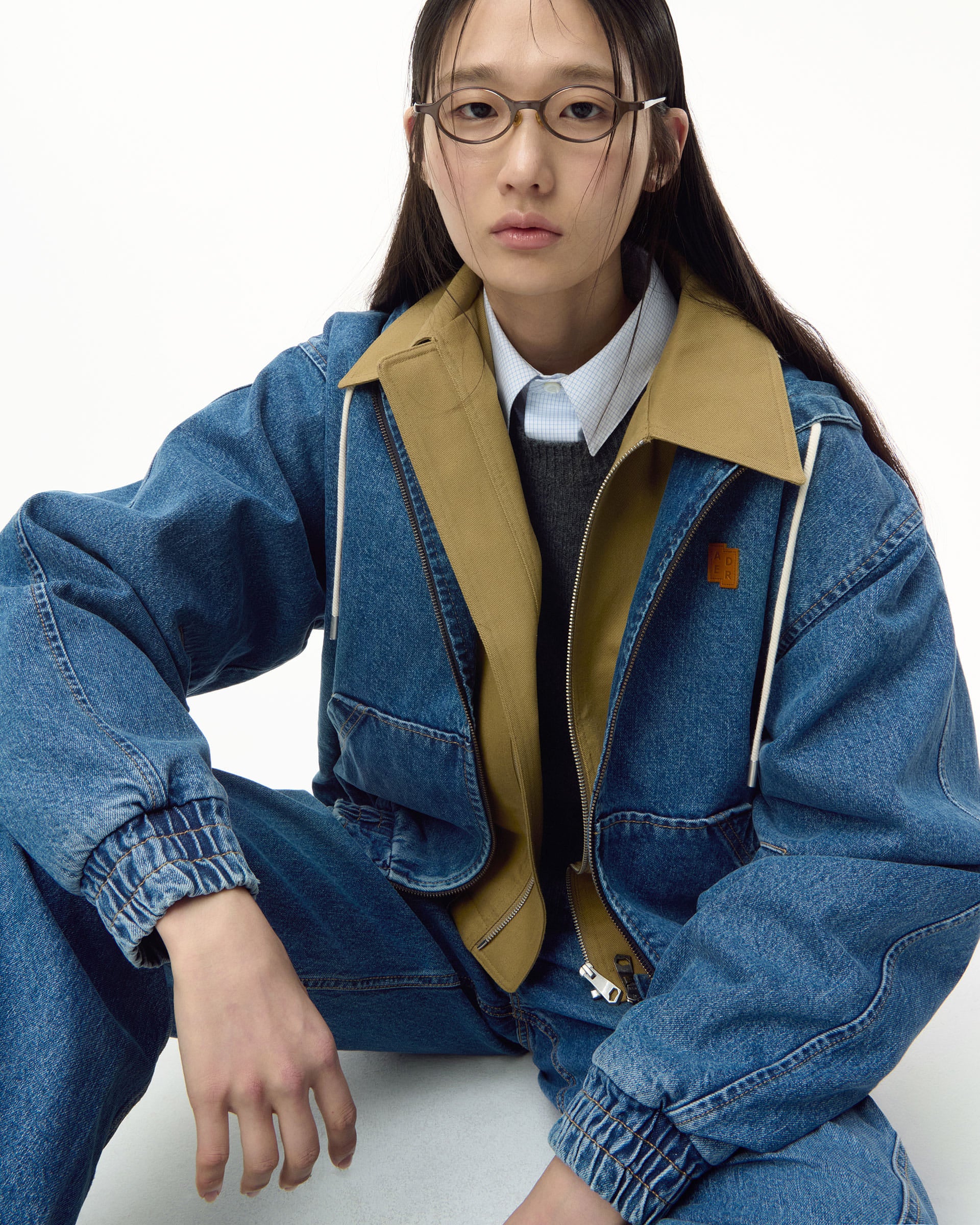 Ader Error - Sig; SV Tag hooded work jacket 01 (Blue) product image 5 | TRAB K-Fashion Australia