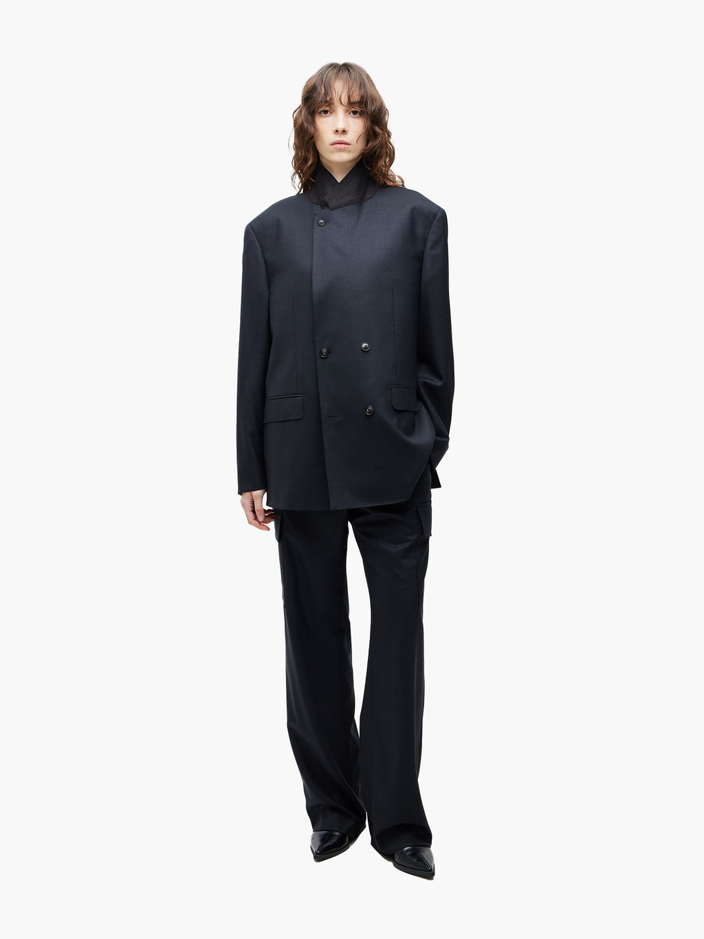 Jiyong Kim - Super Fine Wool Tailored Trousers (Black) product image 2 | TRAB K-Fashion Australia