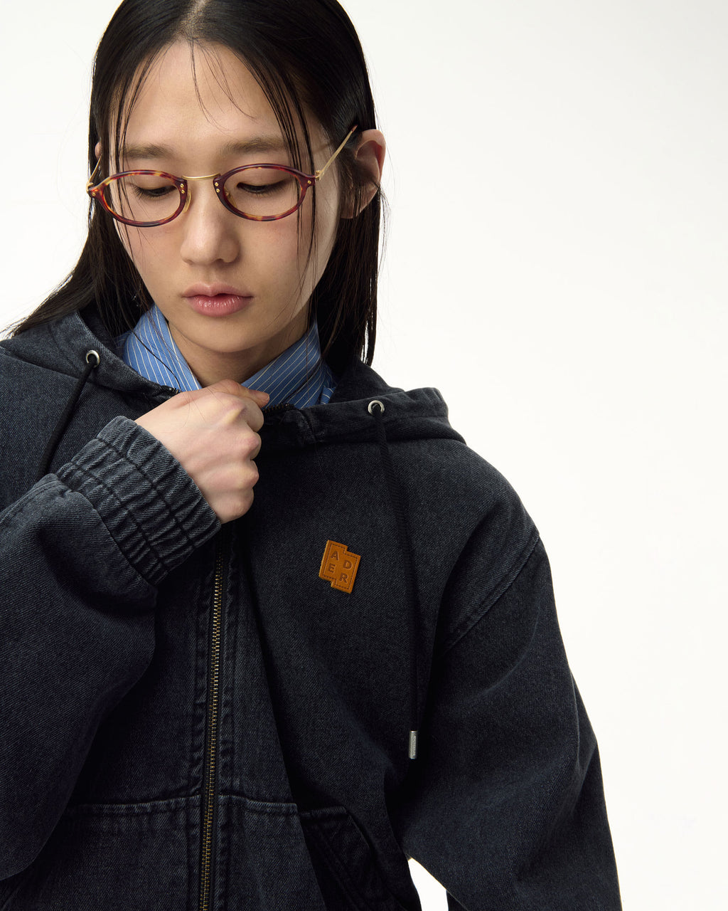 Ader Error - Sig; SV Tag hooded work jacket 01 (Noir) product image 3 | TRAB K-Fashion Australia