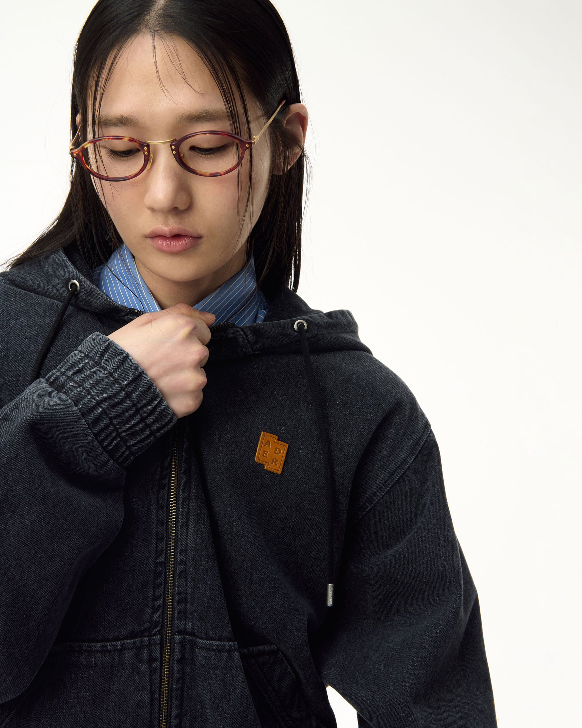 Ader Error - Sig; SV Tag hooded work jacket 01 (Noir) product image 10 | TRAB K-Fashion Australia
