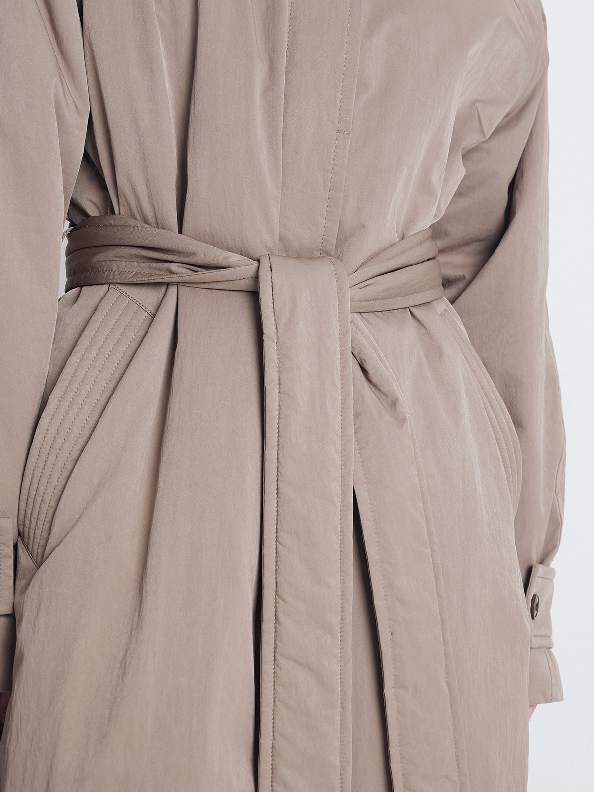 Tonywack - Tailored Trench Puffer Coat (Beige) product image 6 | TRAB K-Fashion Australia