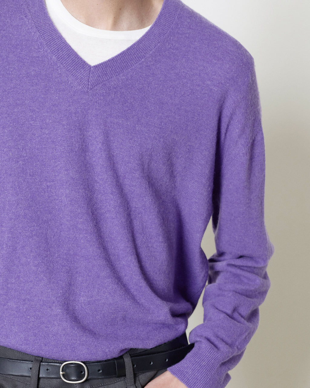 Brownyard - Extra Super Fine V Neck Knit (Purple) product image 4 | TRAB K-Fashion Australia