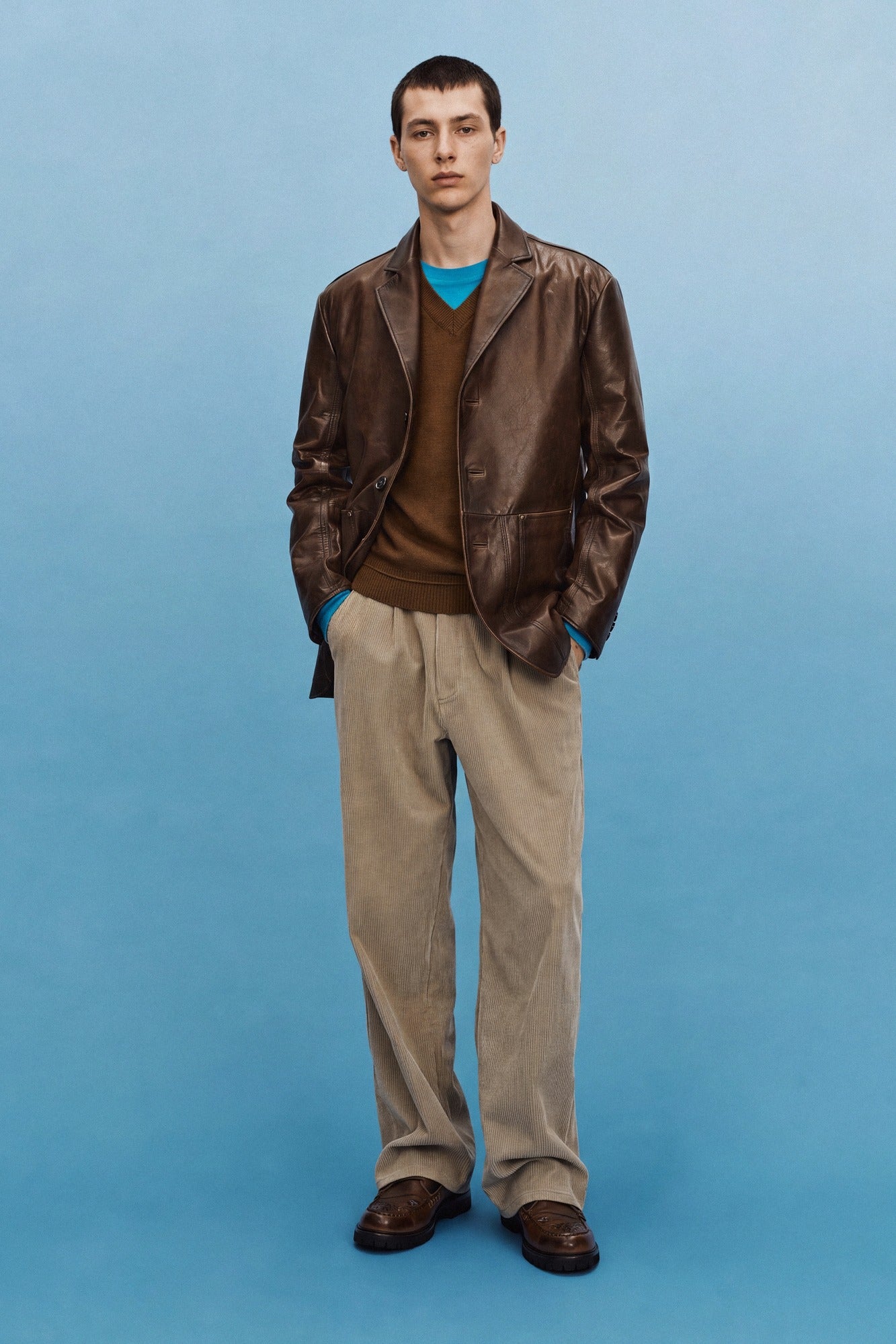 Andersson Bell - Unisex Soho Leather Jacket (brown) (Brown) product image 1 | TRAB K-Fashion Australia