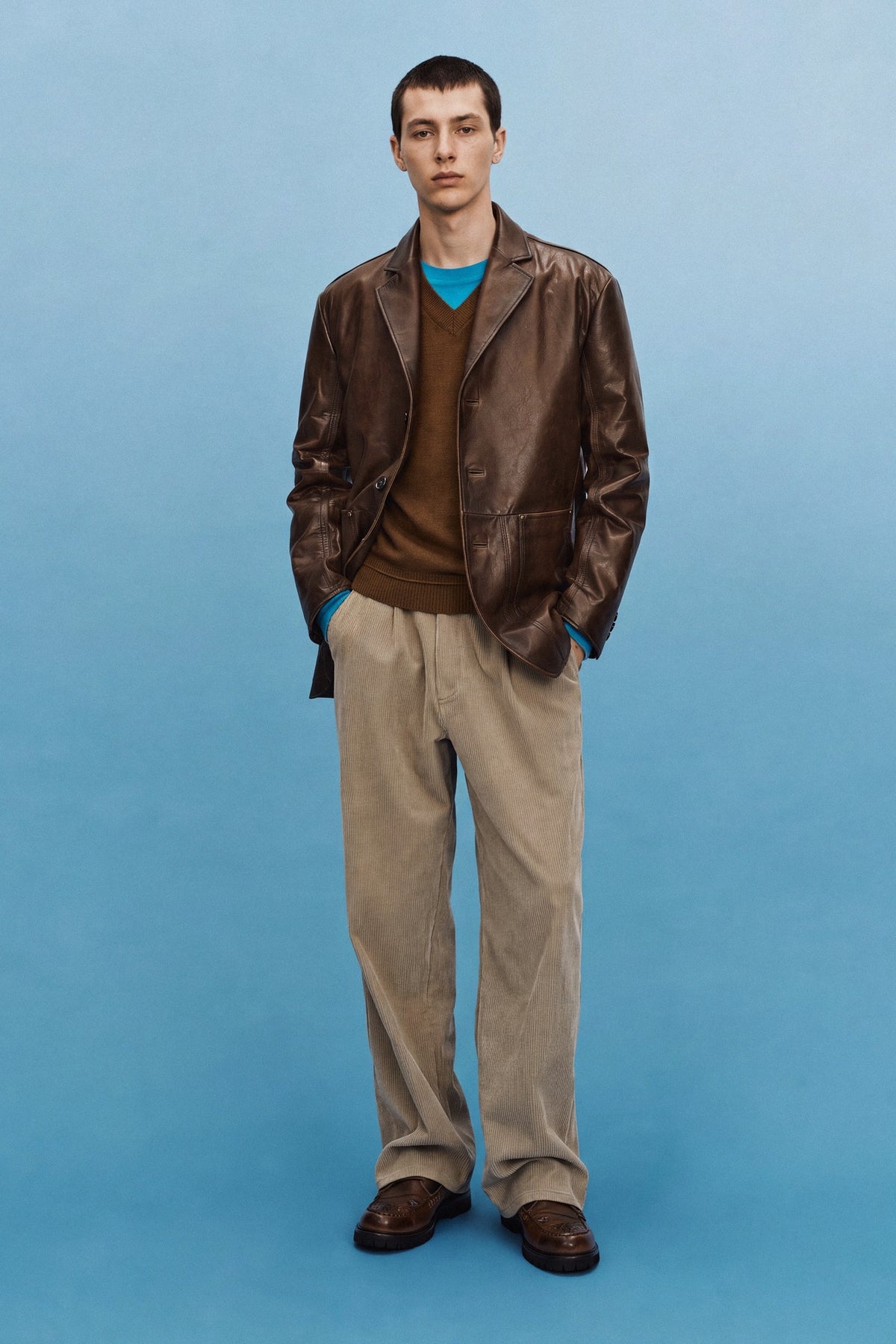 Andersson Bell - Unisex Soho Leather Jacket (Brown) product image 1 | TRAB K-Fashion Australia