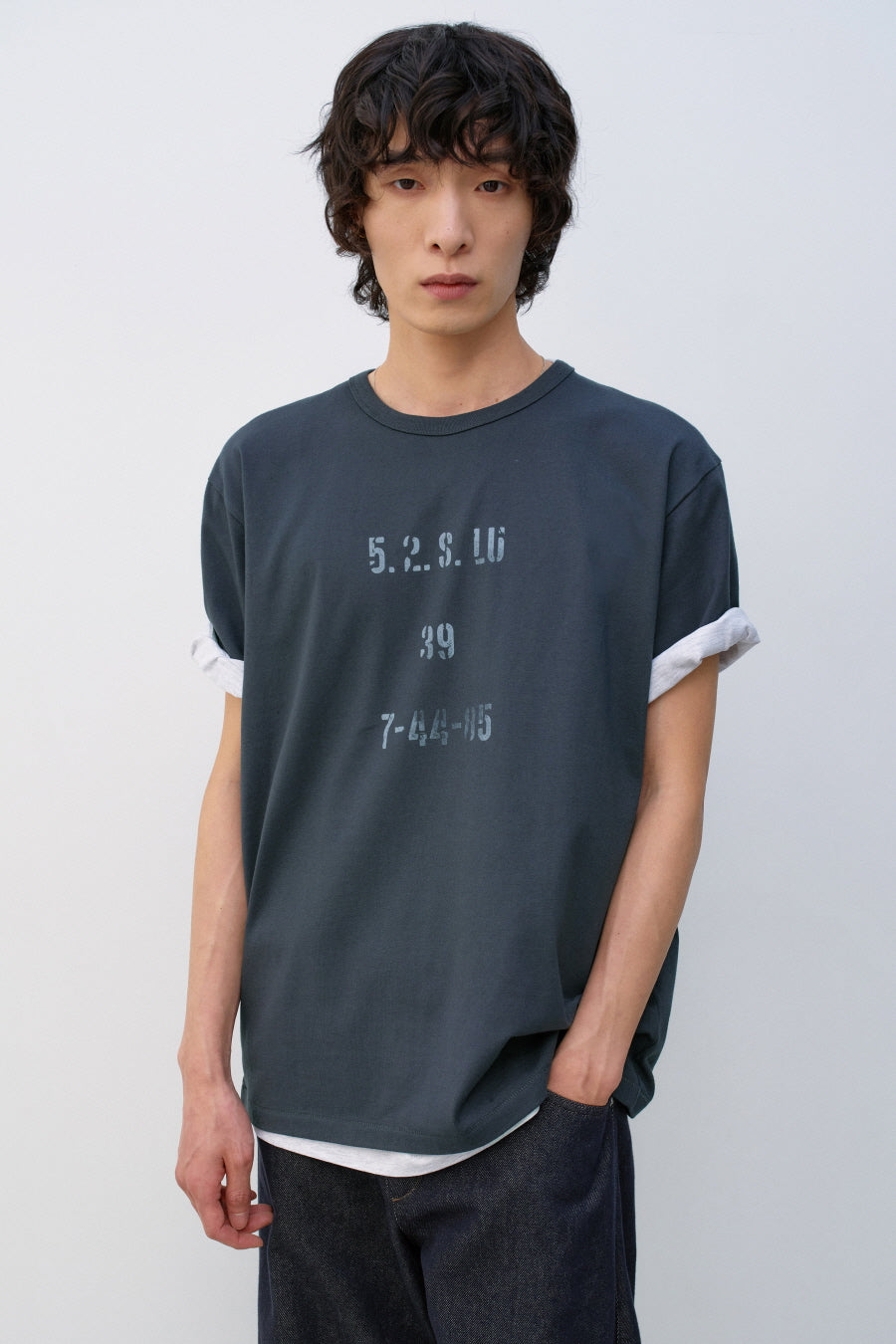 Insilence - Stencil Graphic T-shirt (Charcoal) product image 5 | TRAB K-Fashion Australia