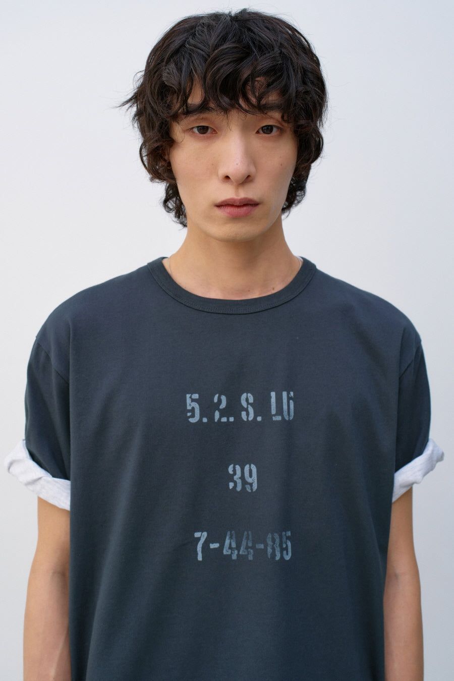 Insilence - Stencil Graphic T-shirt (Charcoal) product image 2 | TRAB K-Fashion Australia