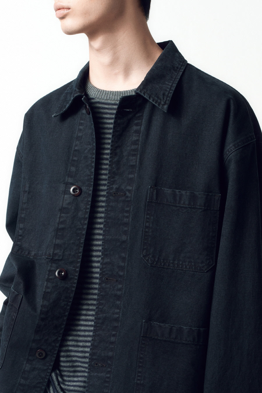Insilence - French Work Jacket (Faded Black) product image 4 | TRAB K-Fashion Australia
