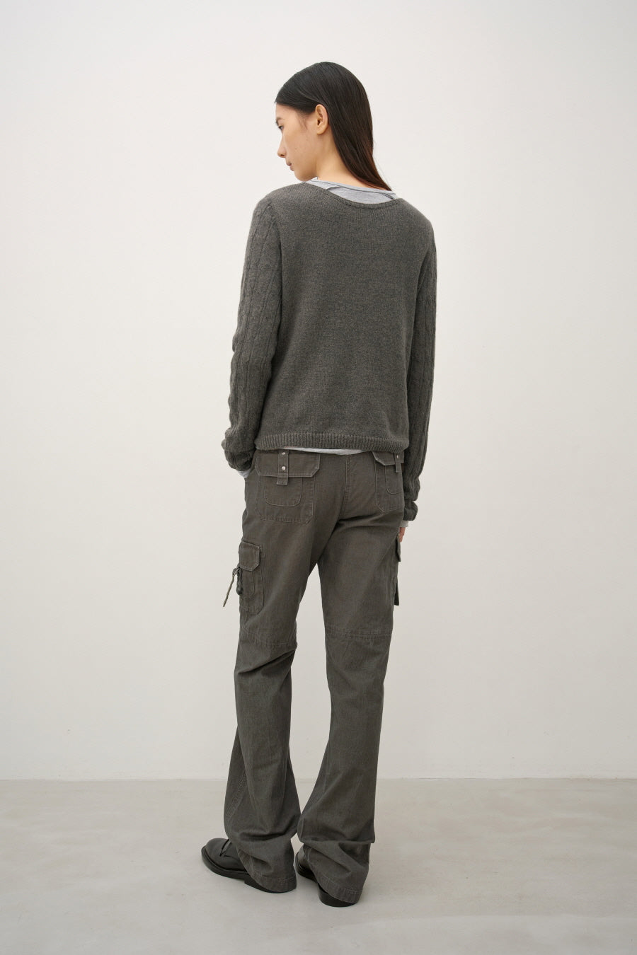 Insilence - Twist Two-Way Pullover (Ash Khaki) product image 4 | TRAB K-Fashion Australia