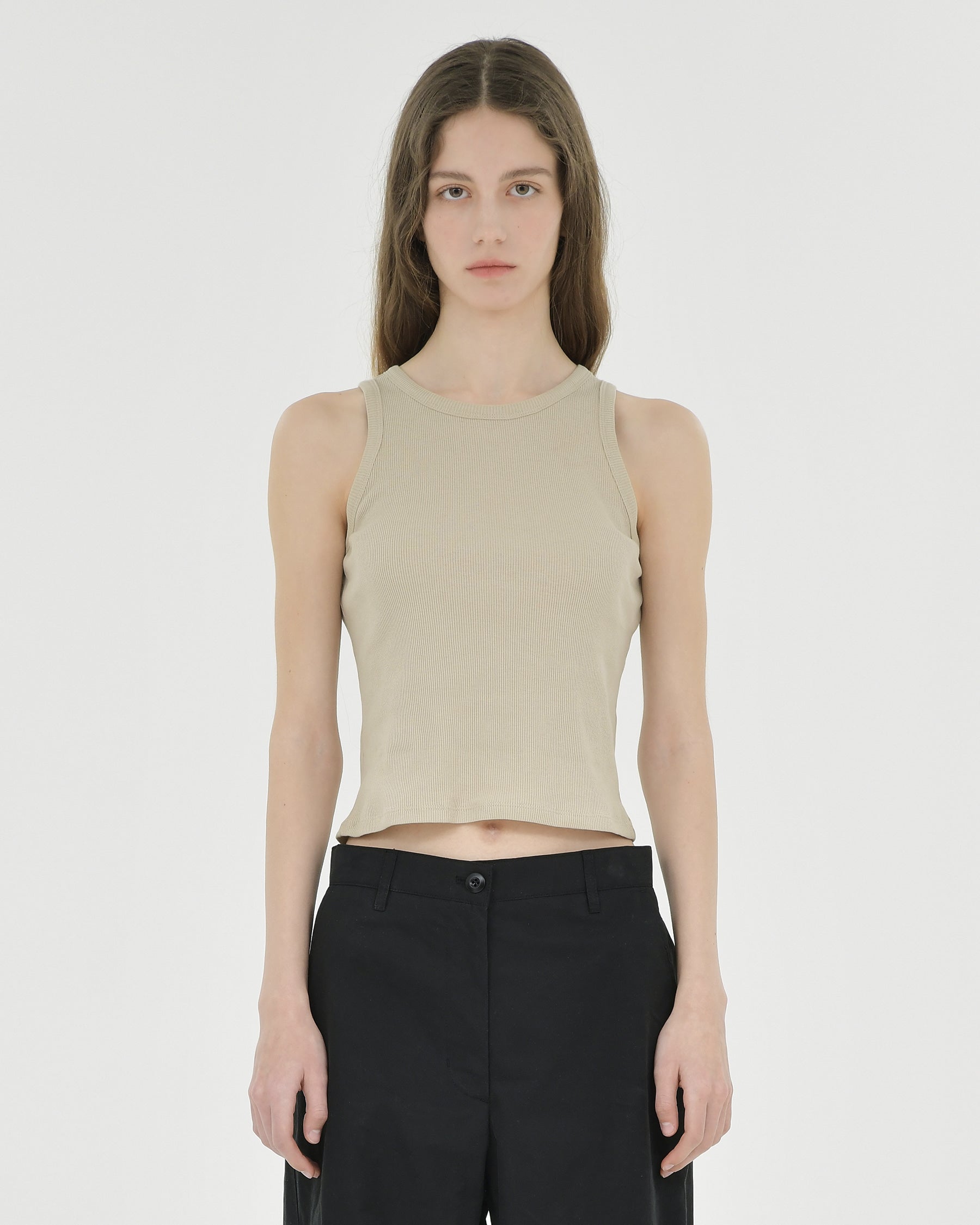 Brownyard - Sleeveless Top (Beige) product image 1 | TRAB K-Fashion Australia