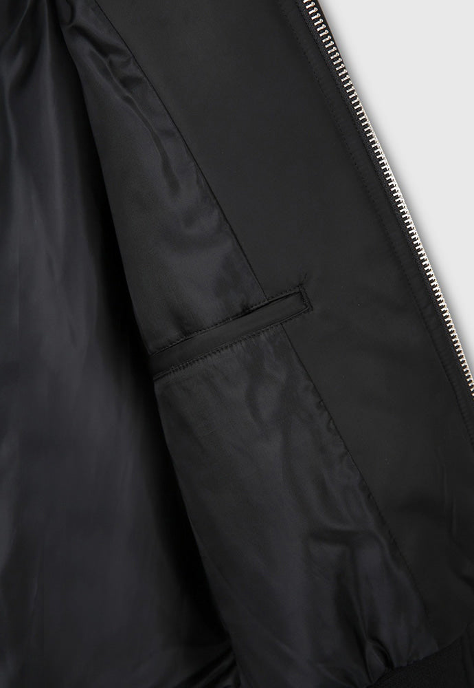 Tonywack - Recycled-Polyester Cropped Padded Bomber (Black) product image 13 | TRAB K-Fashion Australia