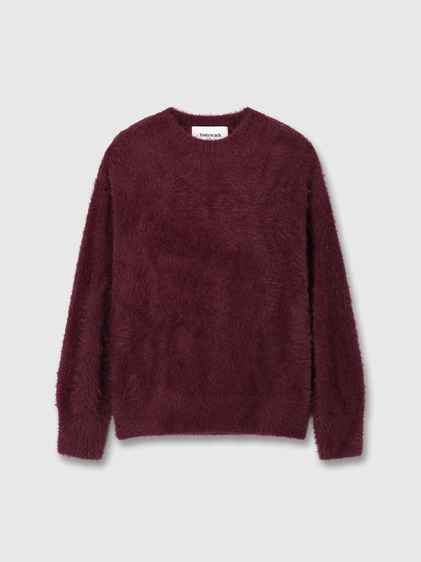 Tonywack - Faux Fur Crew-Neck Top (Burgundy) product image 9 | TRAB K-Fashion Australia