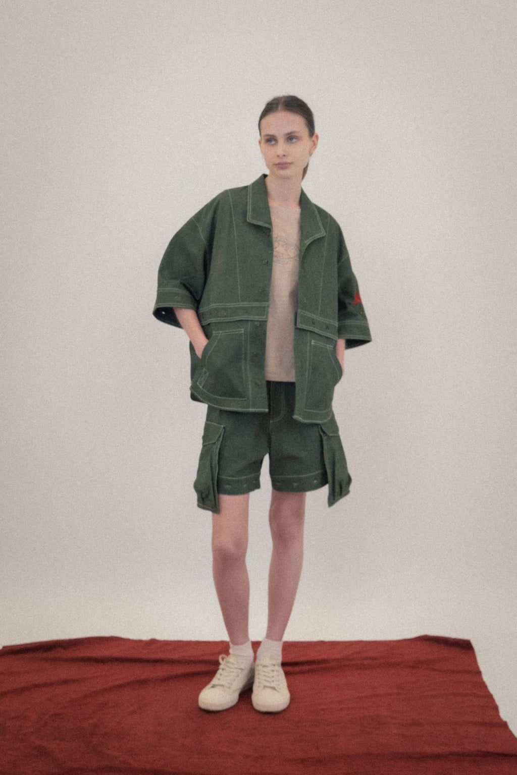 Ioedle - Assembled Cargo Pants With Screws Loosened (Green) product image 20 | TRAB K-Fashion Australia