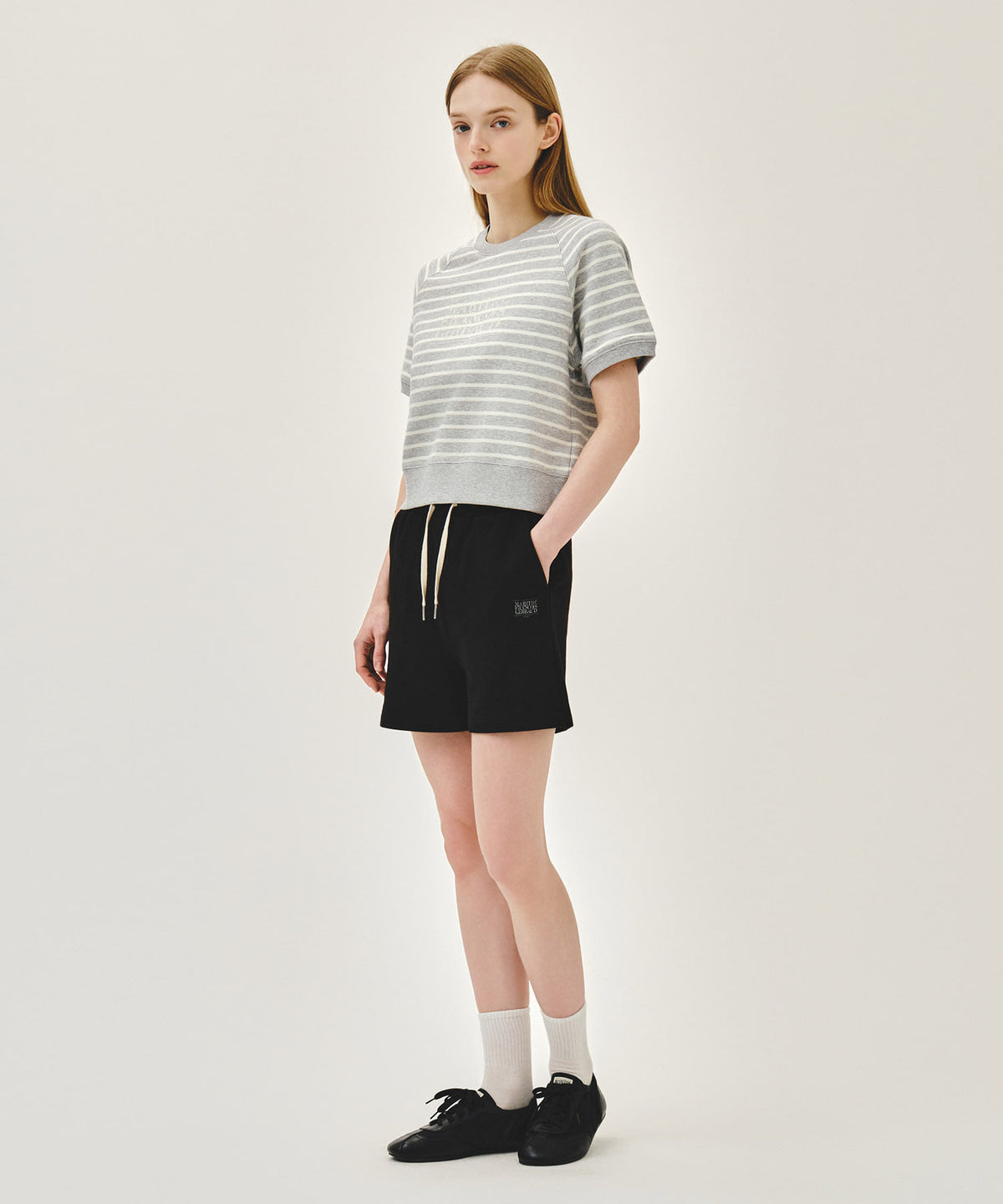 Marithe & Francois Girbaud - Vintage Classic Logo Sweat Shorts (Black) product image 4 | TRAB K-Fashion Australia