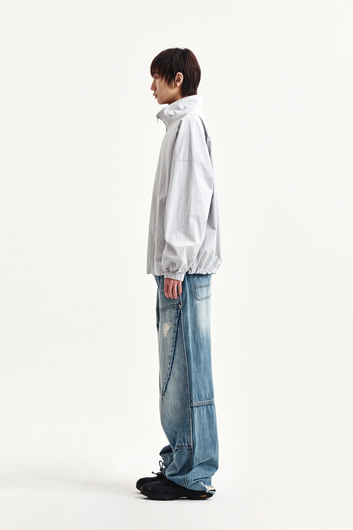 Matin Kim - Back Logo High Neck Jumper (Light Grey) product image 12 | TRAB K-Fashion Australia