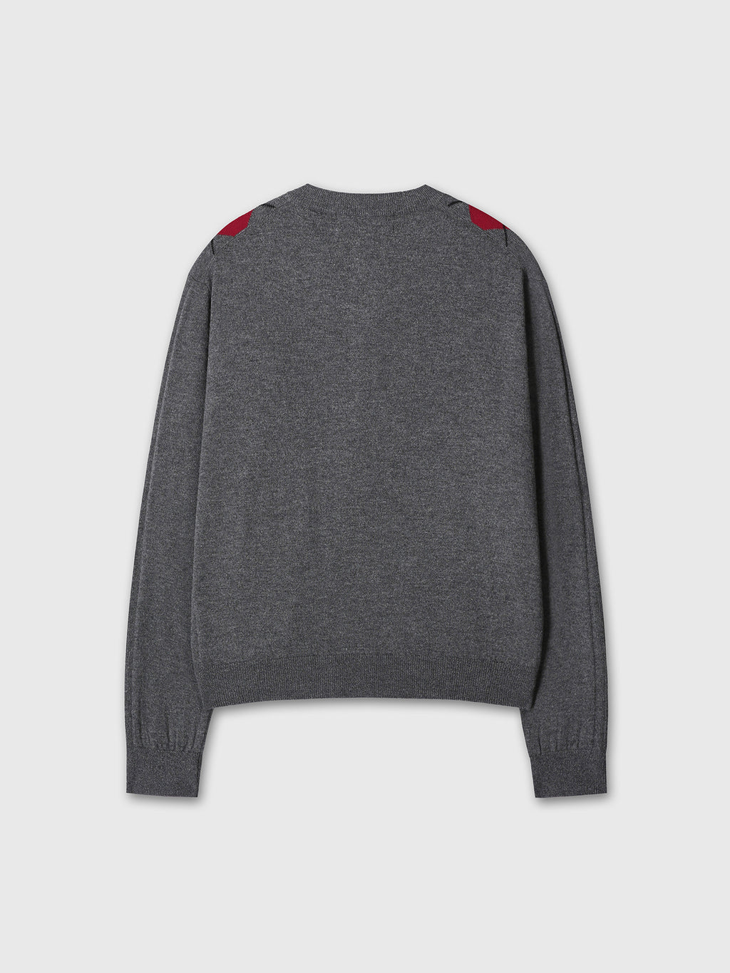 Tonywack - Merino Wool Argyle Cardigan (Grey/Red) product image 11 | TRAB K-Fashion Australia