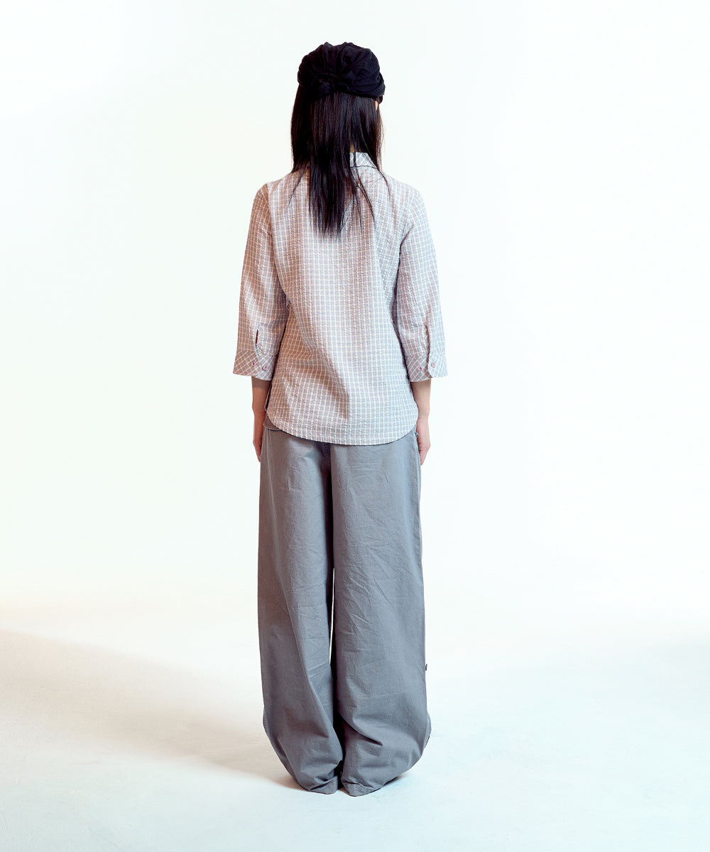 Coyseio - Round Collar Capri Shirt (Ash Pink) product image 10 | TRAB K-Fashion Australia