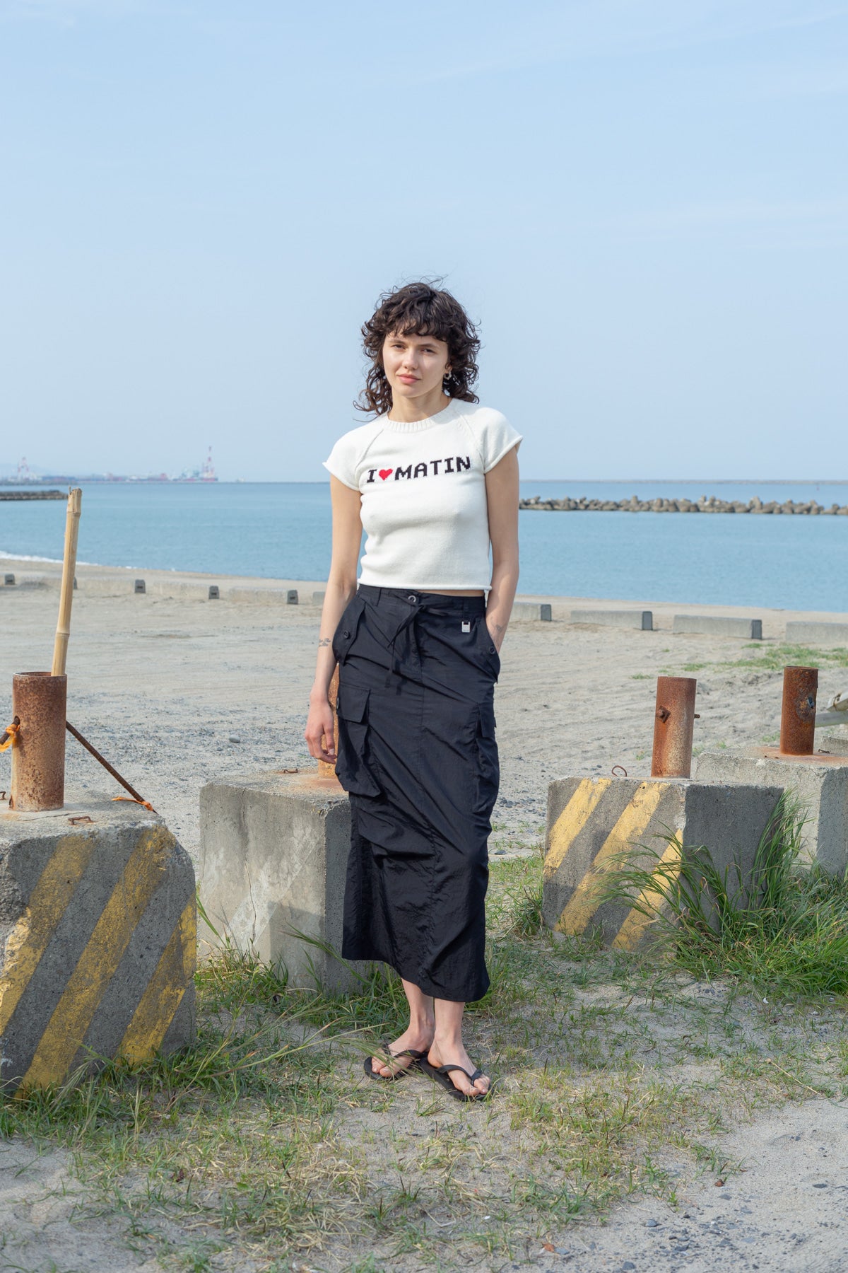 Matin Kim - String Nylon Cargo Skirt (Black) product image 7 | TRAB K-Fashion Australia
