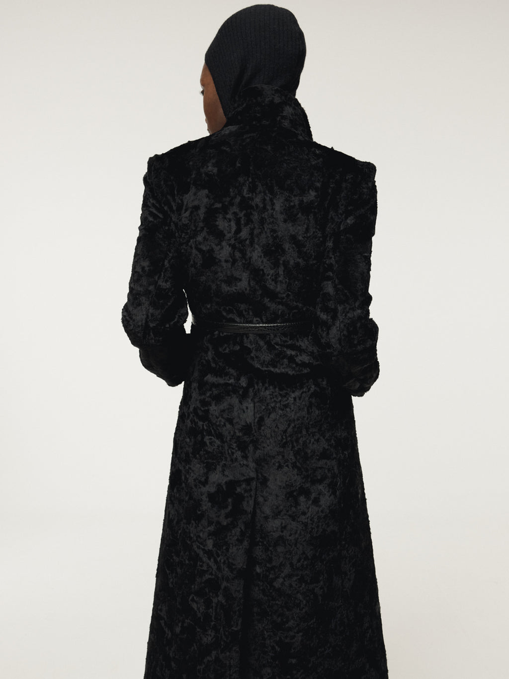 Recto - Slim Fit Faux Fur Coat (Black) product image 7 | TRAB K-Fashion Australia