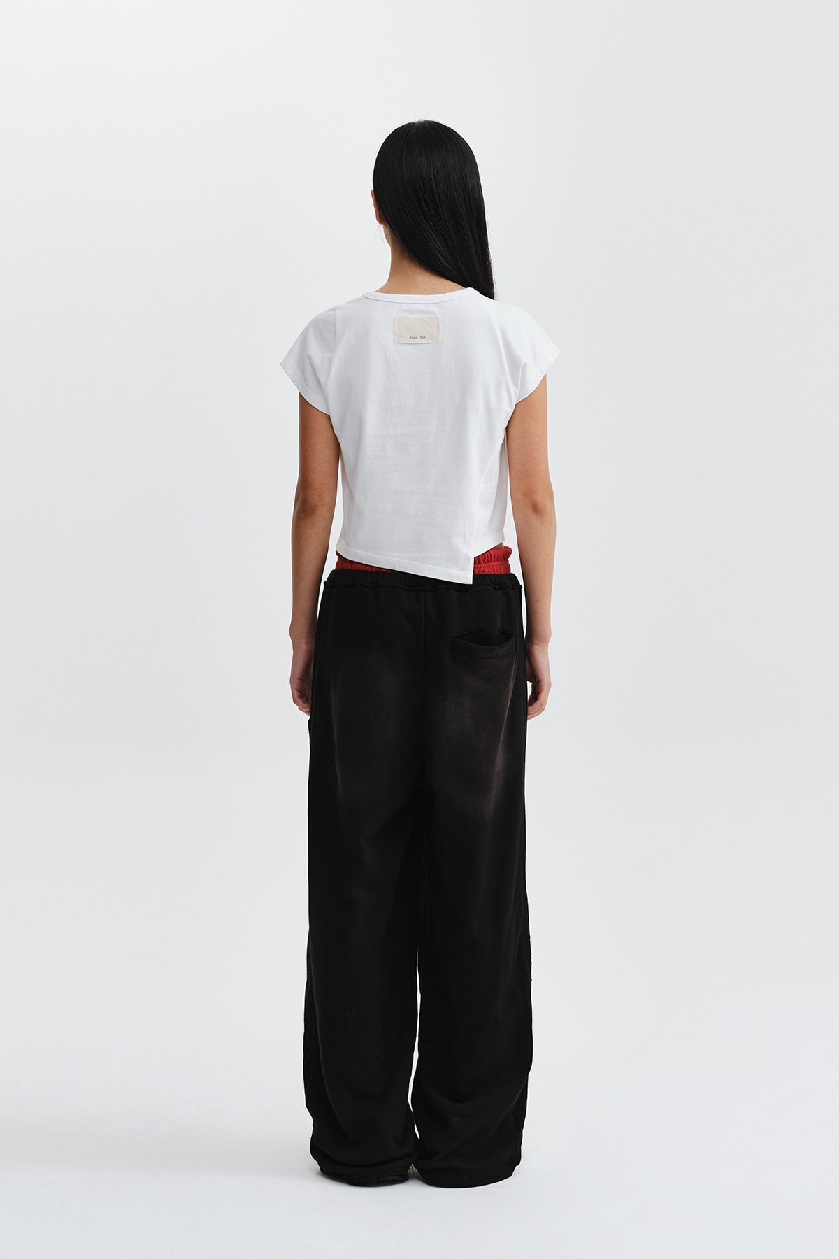 Matin Kim - Curved Cut Slim Top (Ivory) product image 9 | TRAB K-Fashion Australia