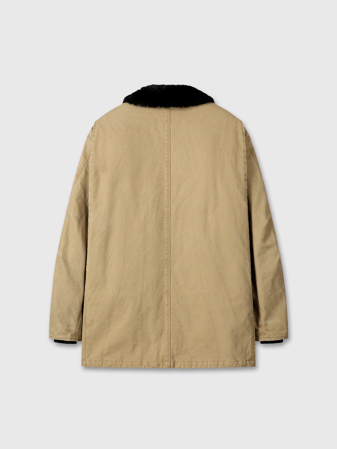 Tonywack - Fur Trimmed Garment Washed Chore Jacket (Beige) product image 13 | TRAB K-Fashion Australia