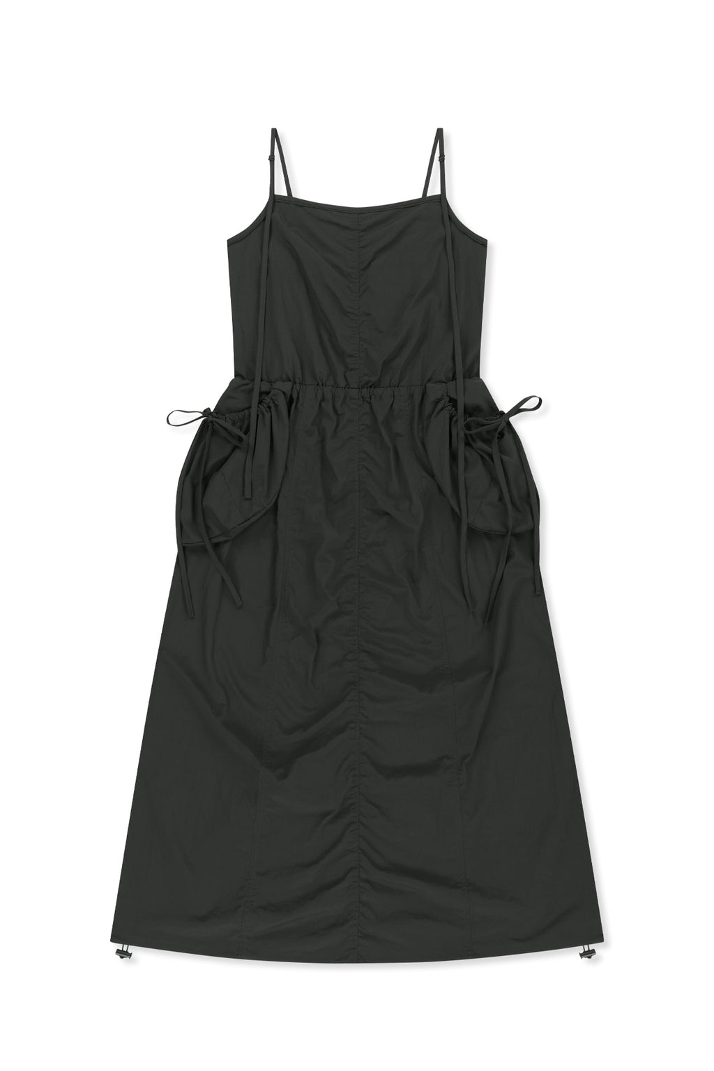 Matin Kim - Strap Detail Sleeveless Utility Dress (Charcoal) product image 1 | TRAB K-Fashion Australia