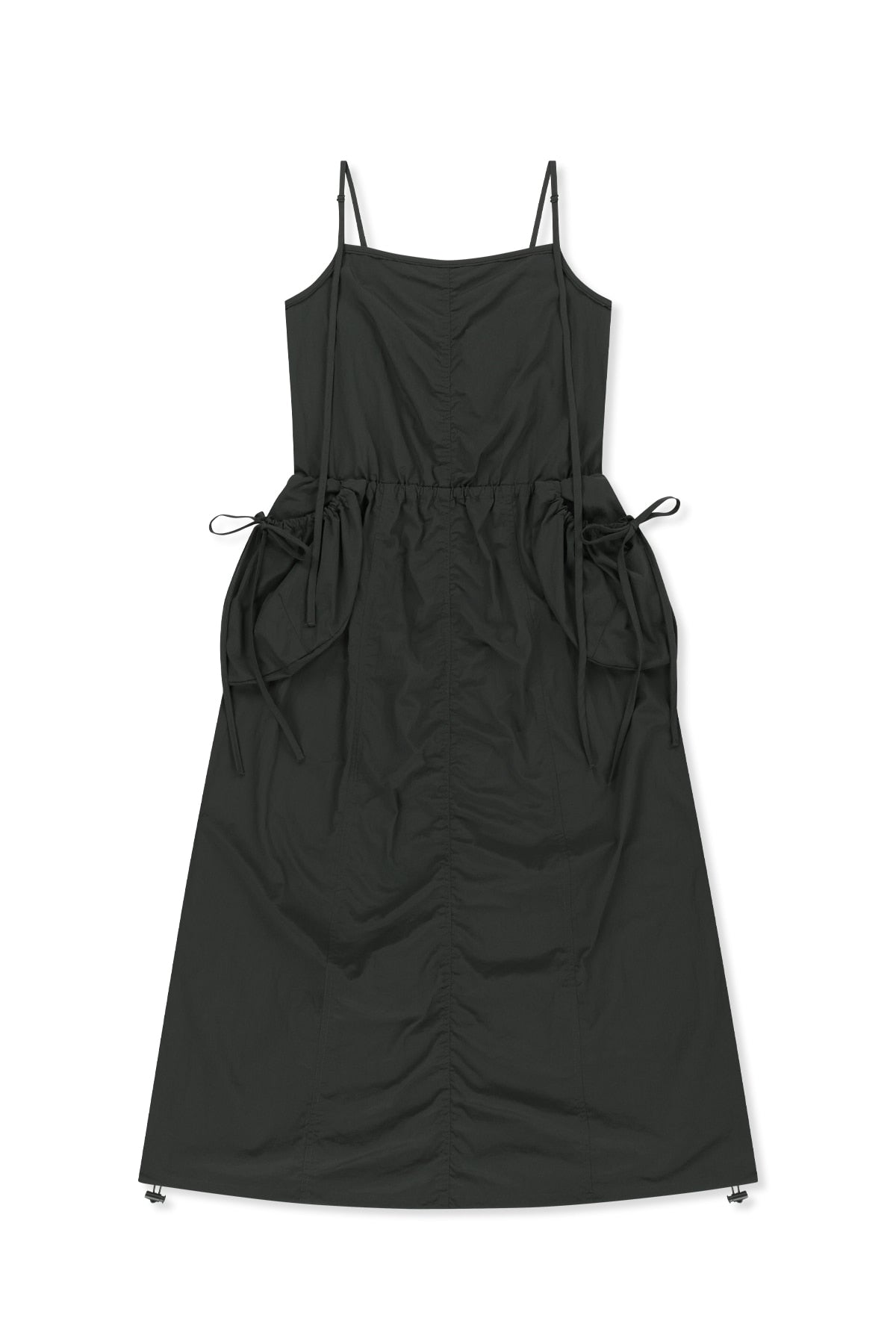 Matin Kim - Strap Detail Sleeveless Utility Dress (Charcoal) product image 1 | TRAB K-Fashion Australia